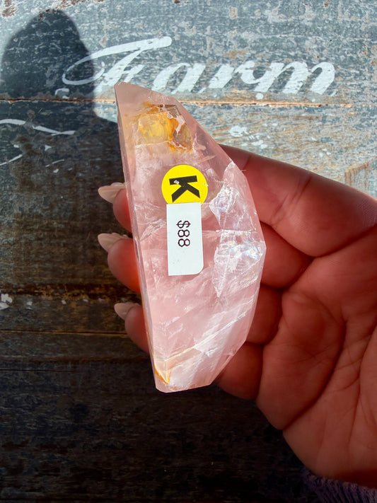 Gorgeous Rose Quartz + Golden Healer Freeform | Brazil | Opt K