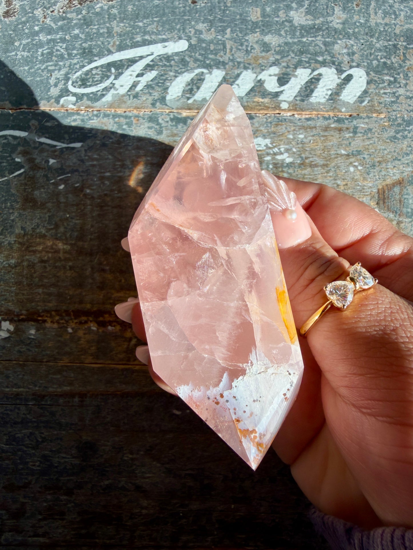 Gorgeous Rose Quartz + Golden Healer Freeform | Brazil | Opt K