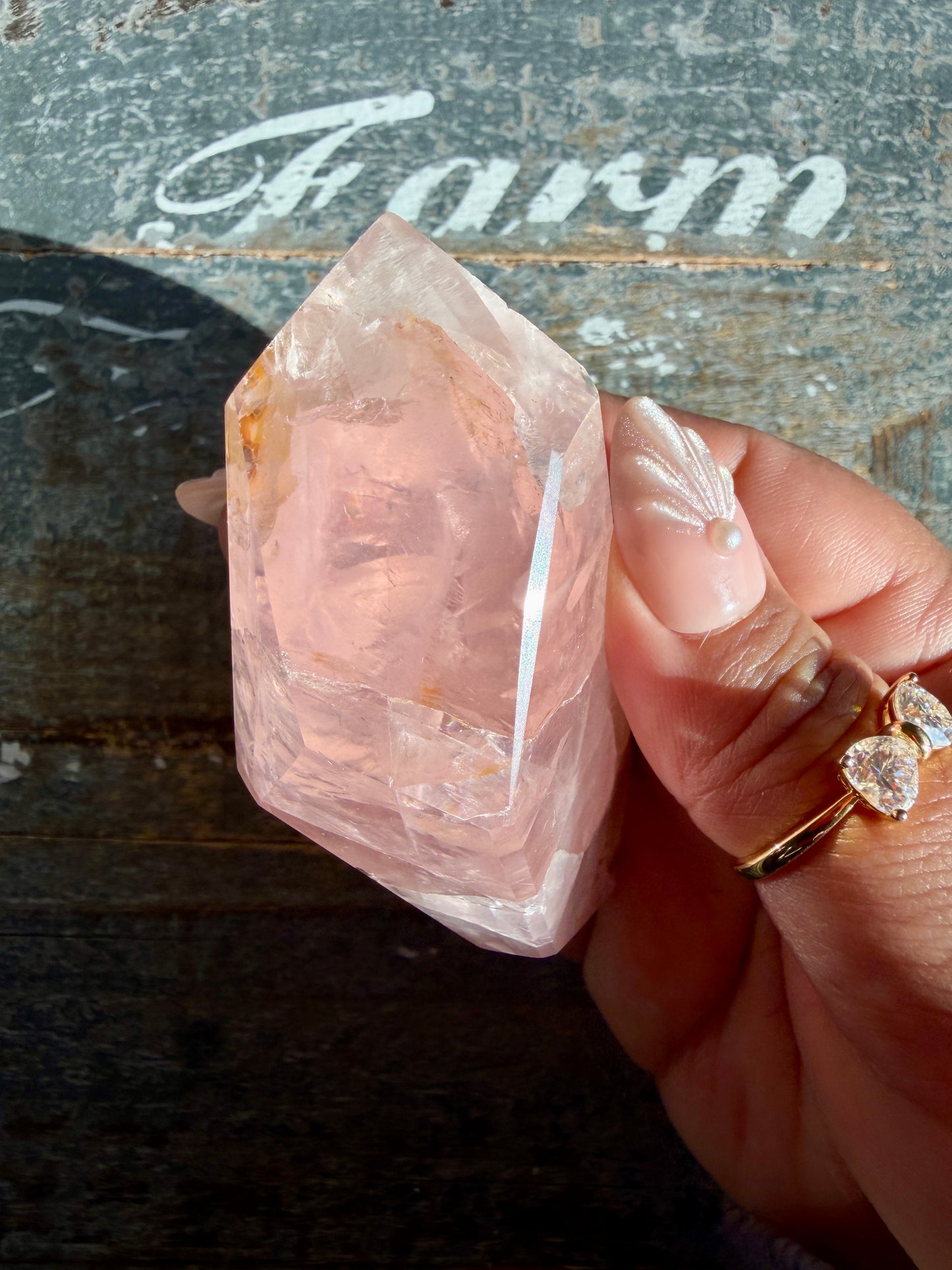 Gorgeous Rose Quartz + Golden Healer Freeform | Brazil | Opt K