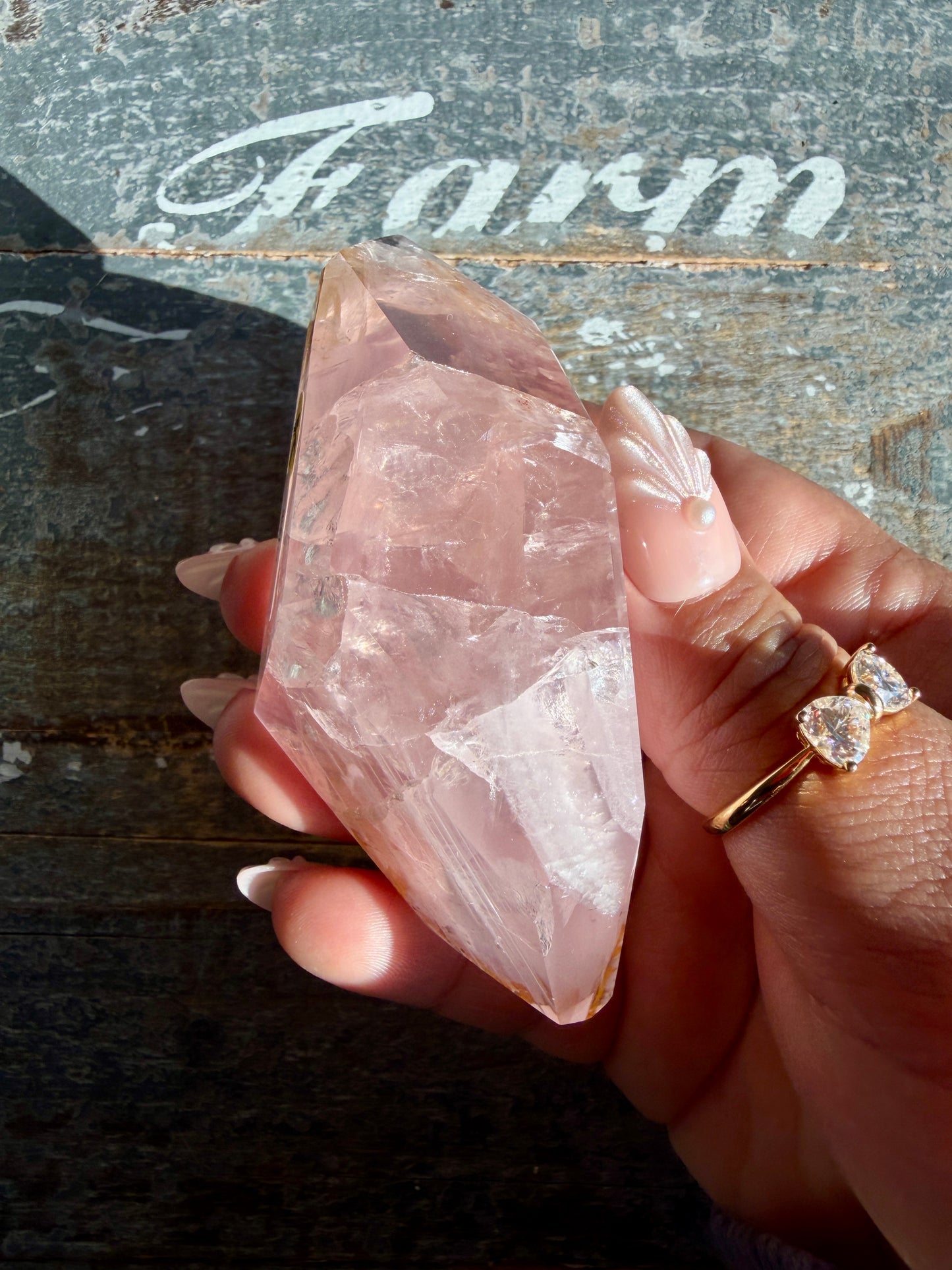 Gorgeous Rose Quartz + Golden Healer Freeform | Brazil | Opt K