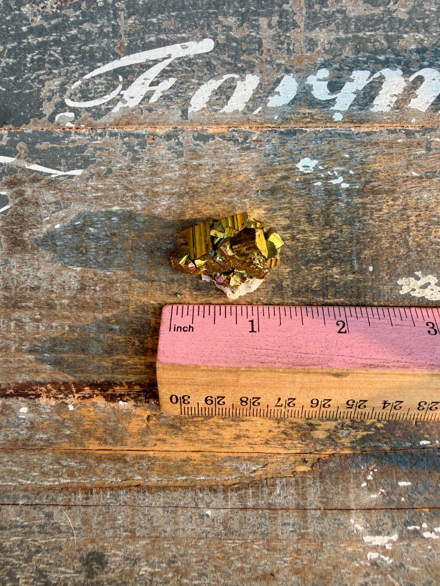 Gorgeous Cubic Pyrite with Natural Rainbow Iridescence from Indonesia | Opt 13