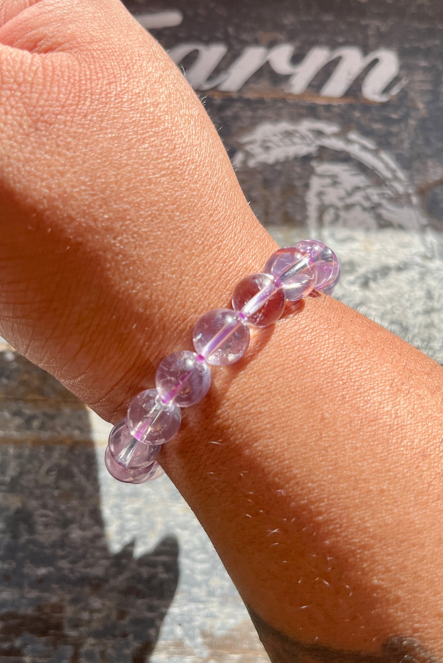 Gorgeous High Quality Collectors Lavender Moon Quartz Bracelet Sourced in Brazil Opt A