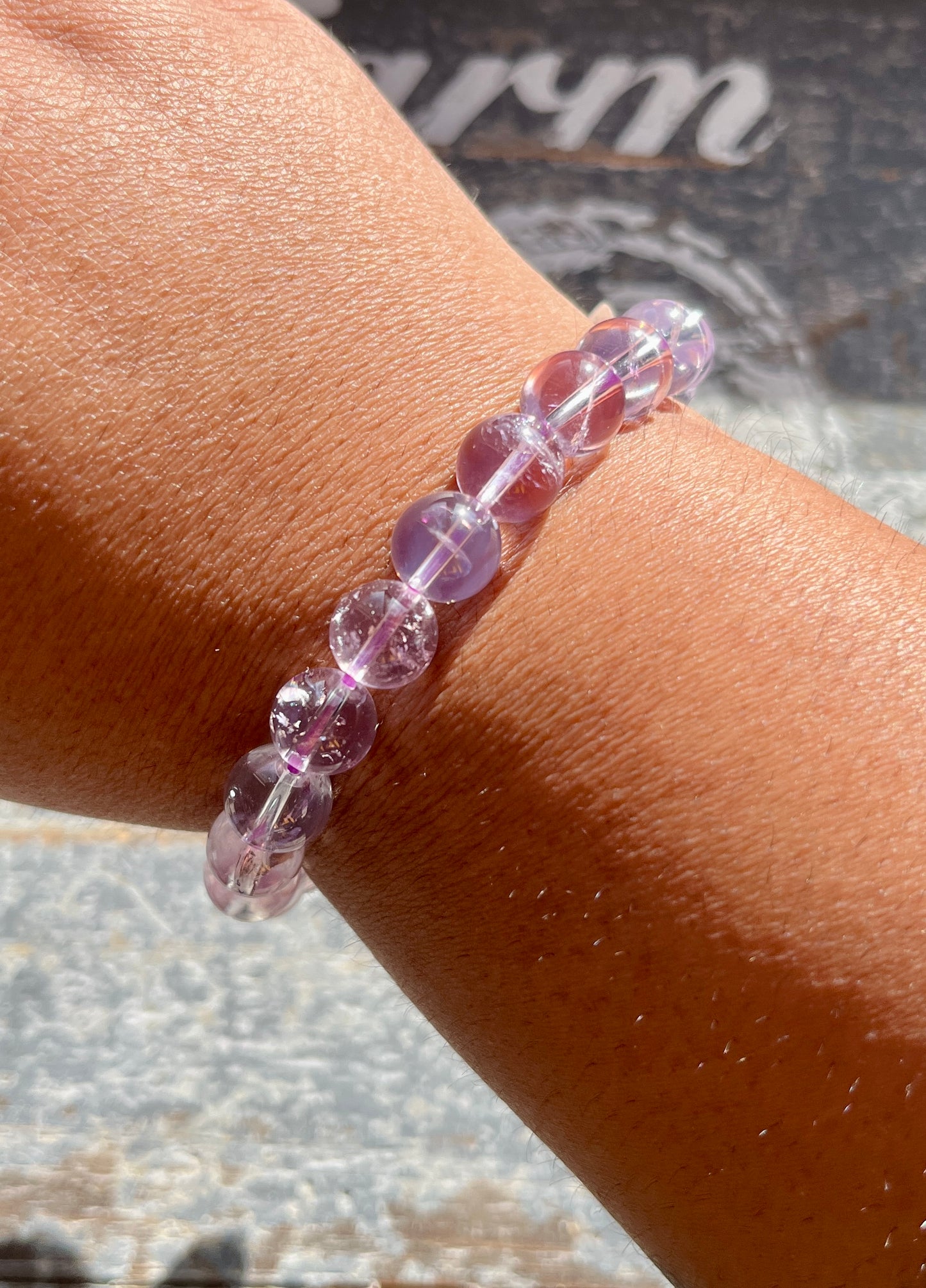 Gorgeous High Quality Collectors Lavender Moon Quartz Bracelet Sourced in Brazil Opt A