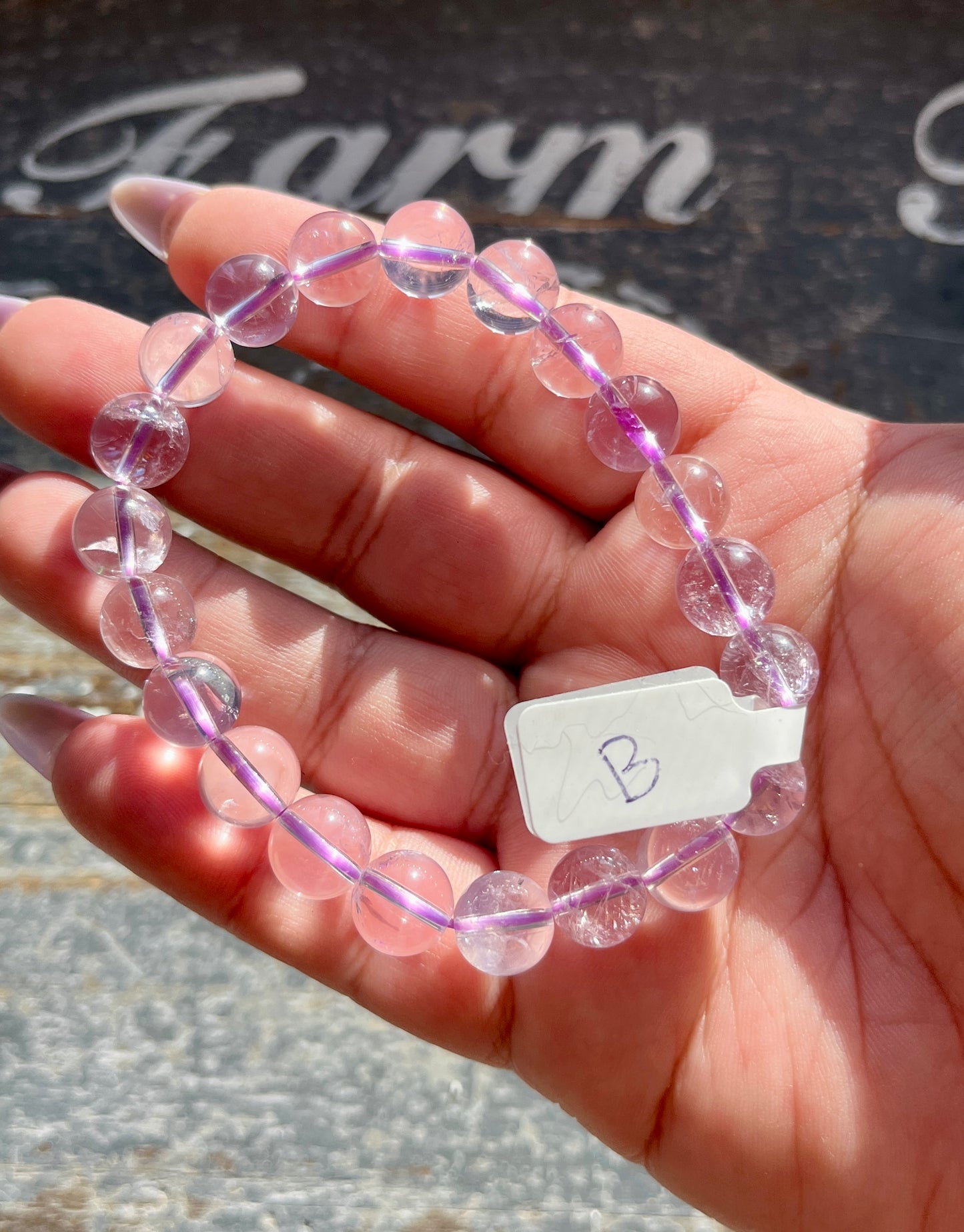 Gorgeous High Quality Collectors Lavender Moon Quartz Bracelet Sourced in Brazil Opt B