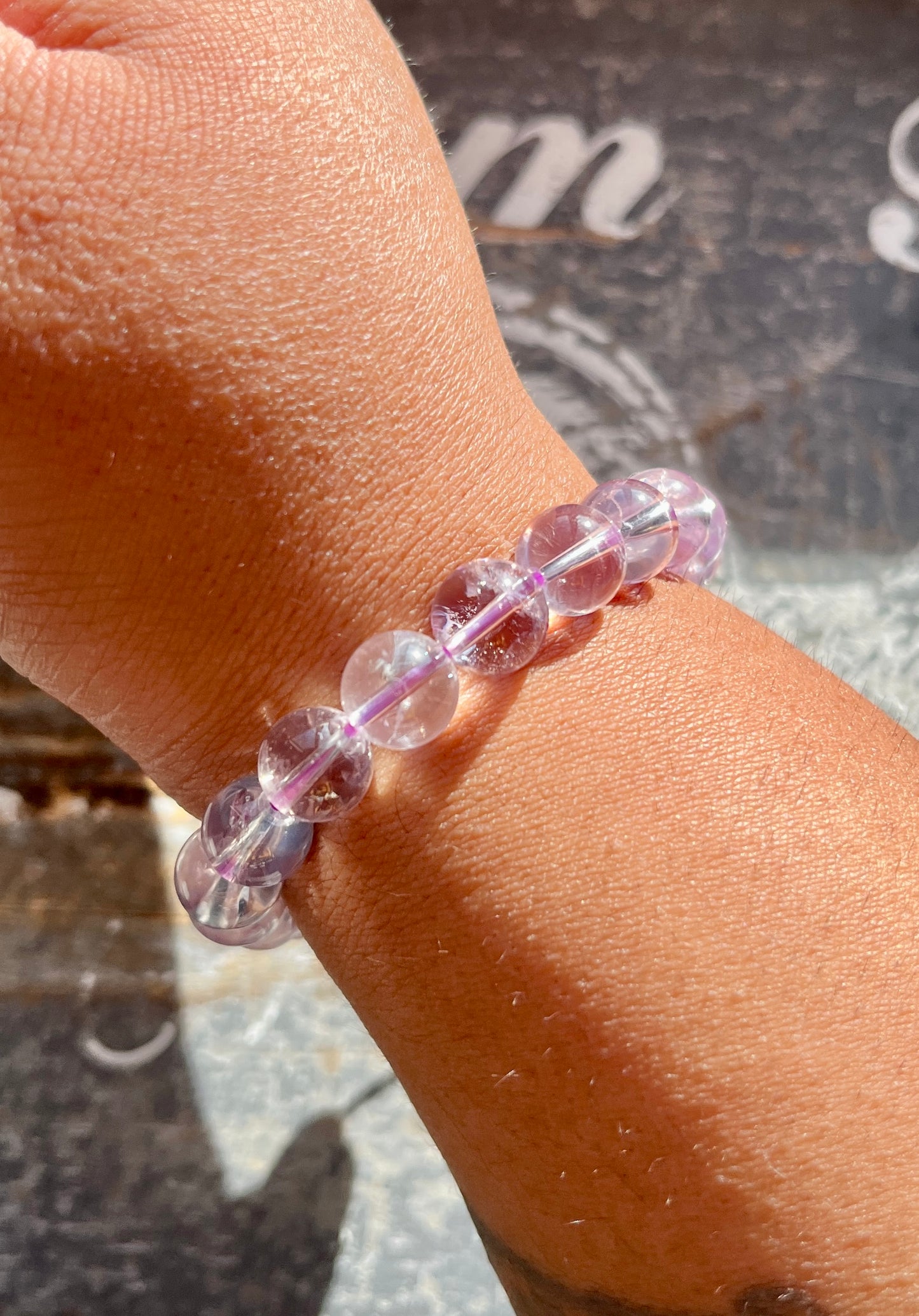 Gorgeous High Quality Collectors Lavender Moon Quartz Bracelet Sourced in Brazil Opt B