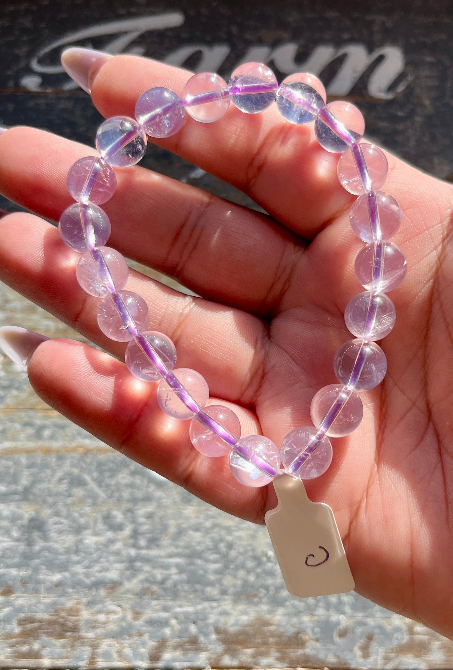 Gorgeous High Quality Collectors Lavender Moon Quartz Bracelet Sourced in Brazil Opt C