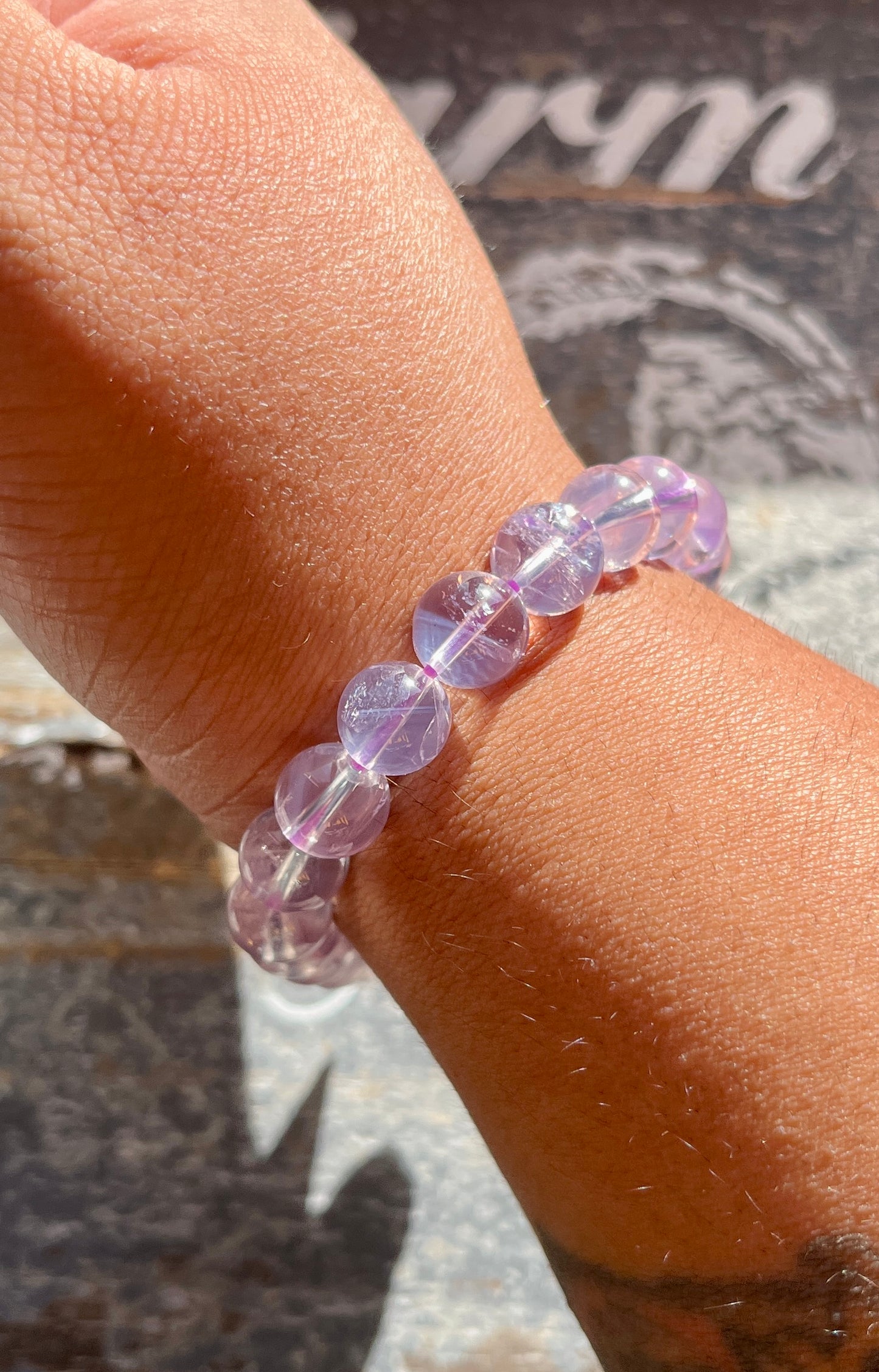 Gorgeous High Quality Collectors Lavender Moon Quartz Bracelet Sourced in Brazil Opt C