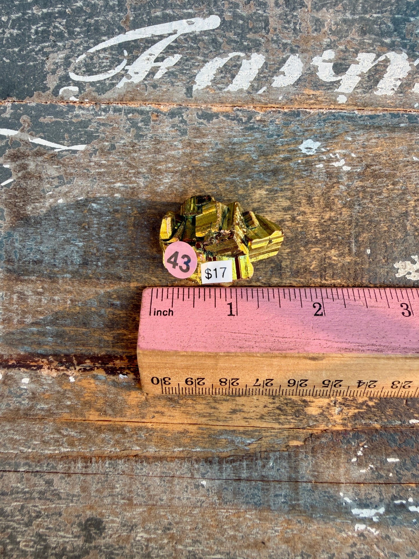 Gorgeous Cubic Pyrite with Natural Rainbow Iridescence from Indonesia | Opt 43