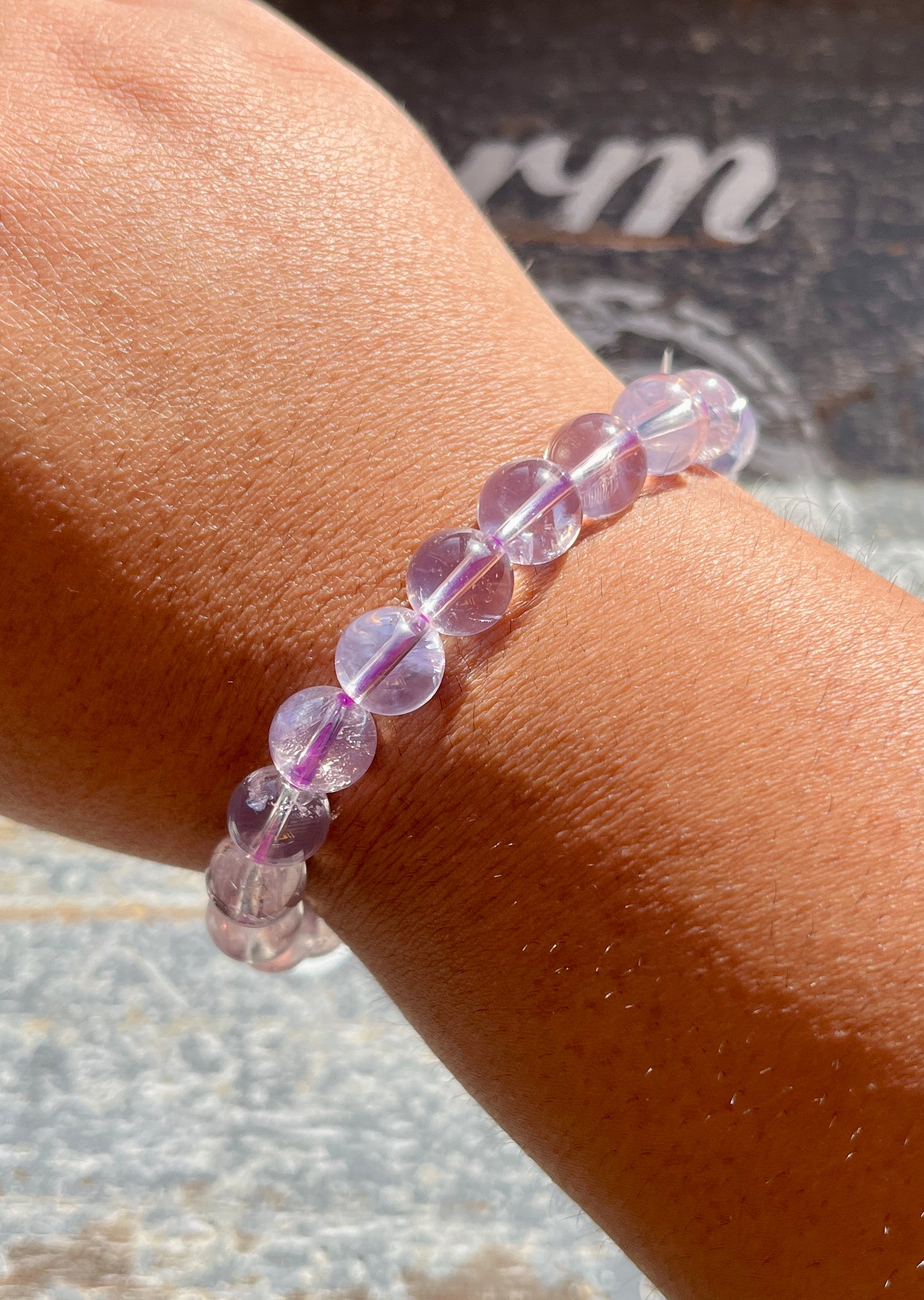 Gorgeous High Quality Collectors Lavender Moon Quartz Bracelet Sourced in Brazil Opt C