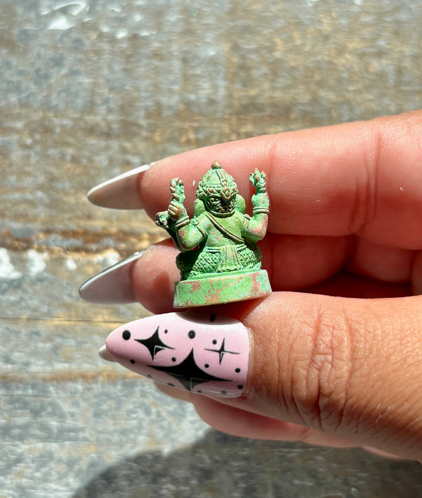 Gorgeous Copper Patina Mini Hindu Deity