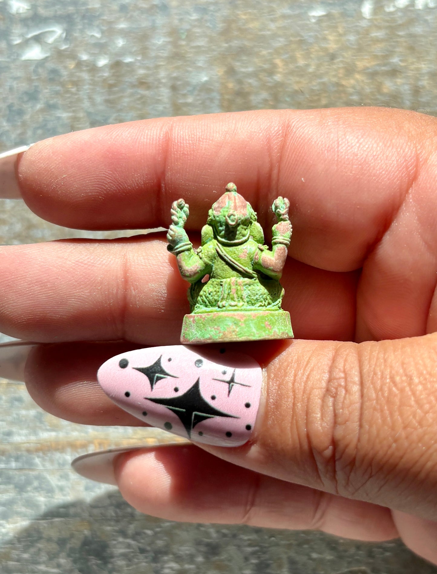 Gorgeous Copper Patina Mini Hindu Deity