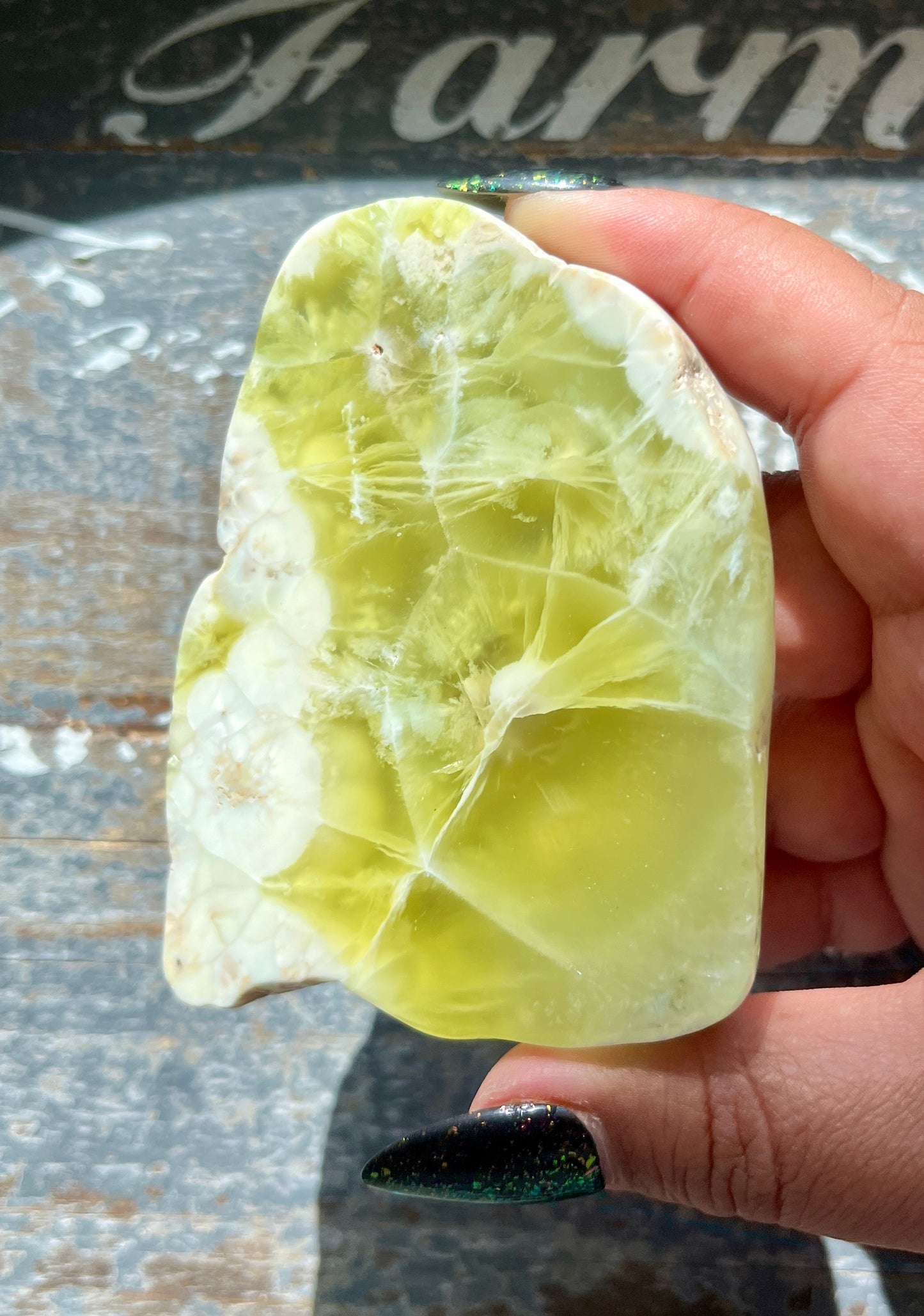 Gorgeous AAA Prehnite Polished Slab from Australia *Tucson Gem Show Exclusive*