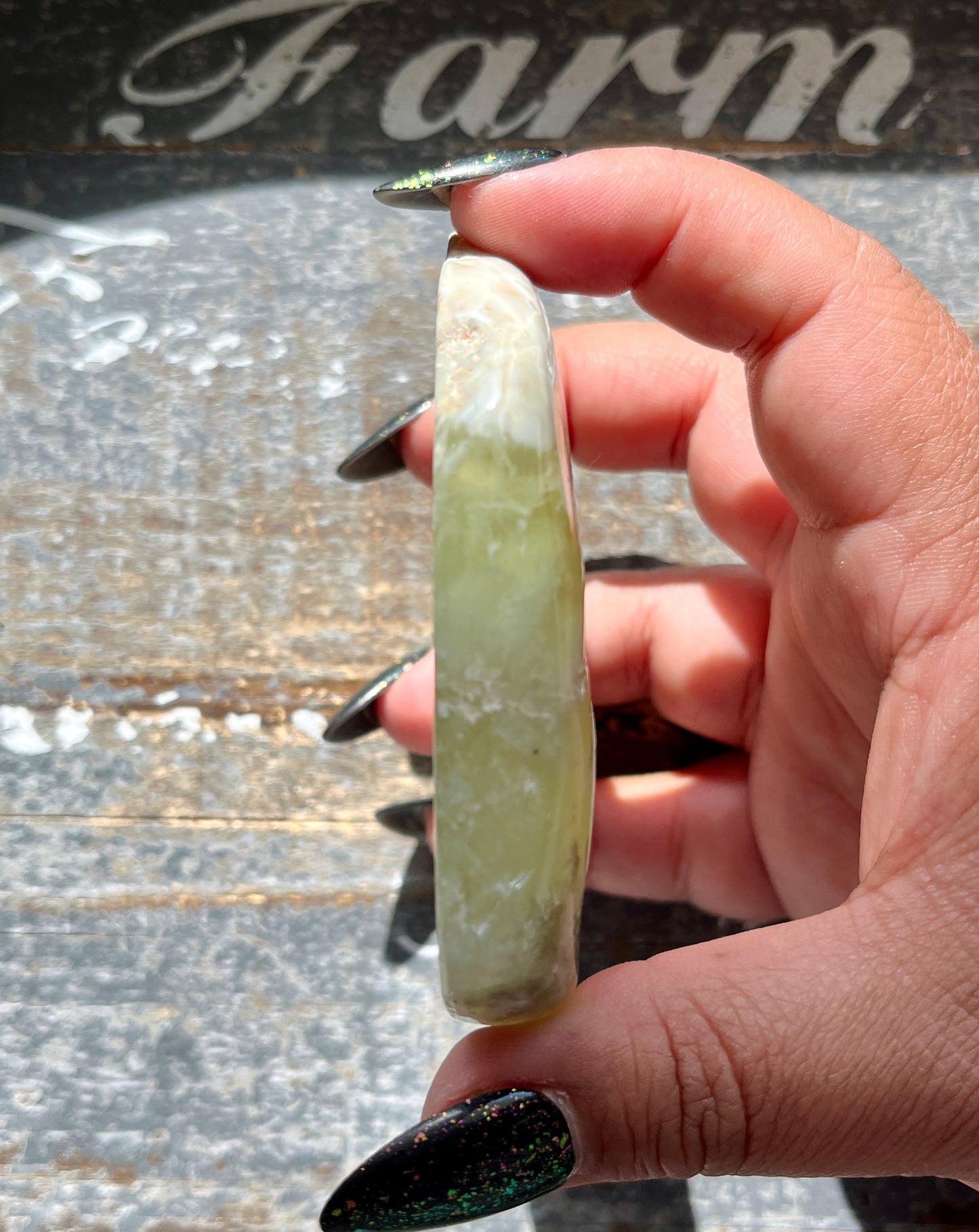 Gorgeous AAA Prehnite Polished Slab from Australia *Tucson Gem Show Exclusive*