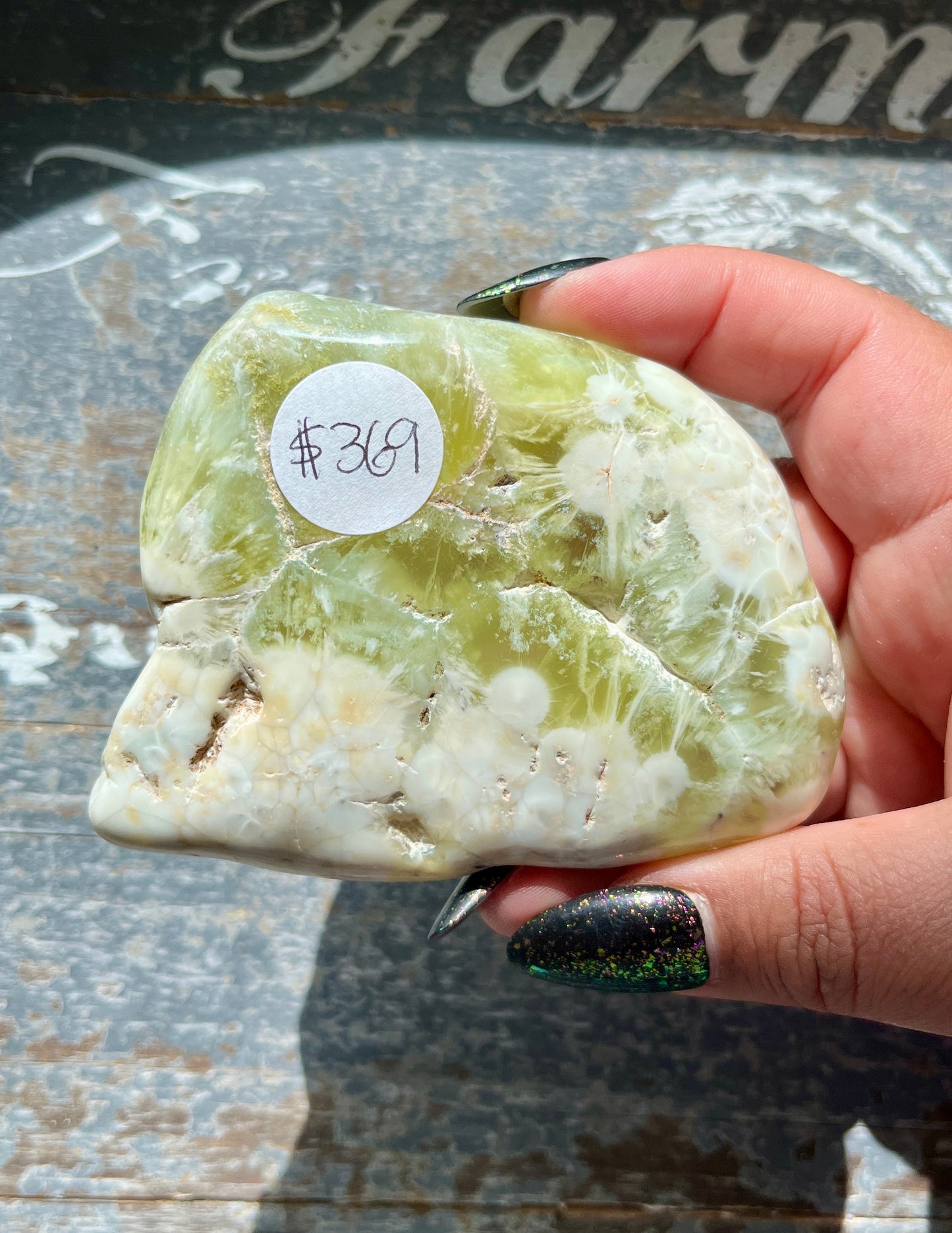 Gorgeous AAA Prehnite Polished Slab from Australia *Tucson Gem Show Exclusive*