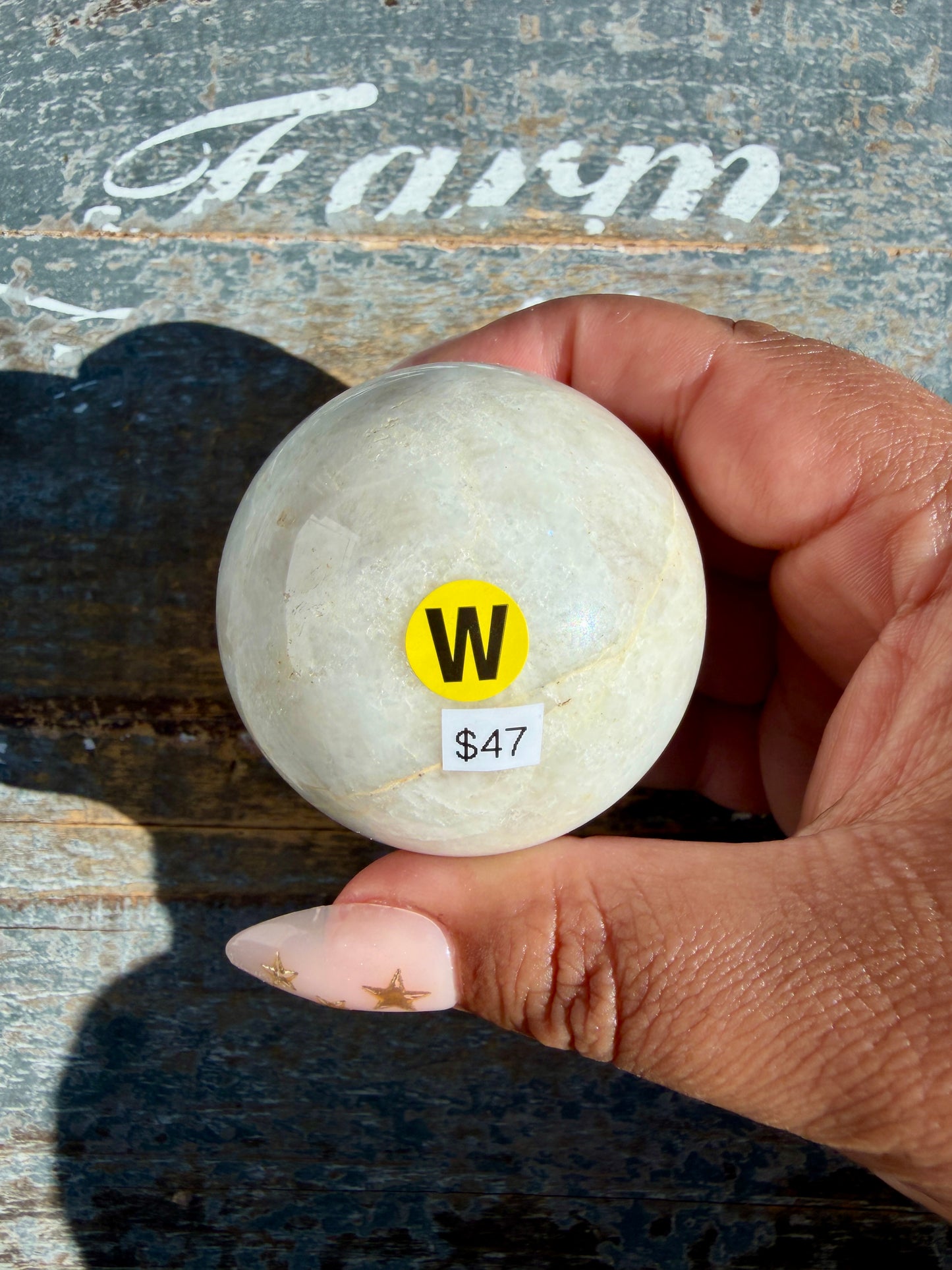 Gorgeous White Moonstone Sphere | India | Opt W