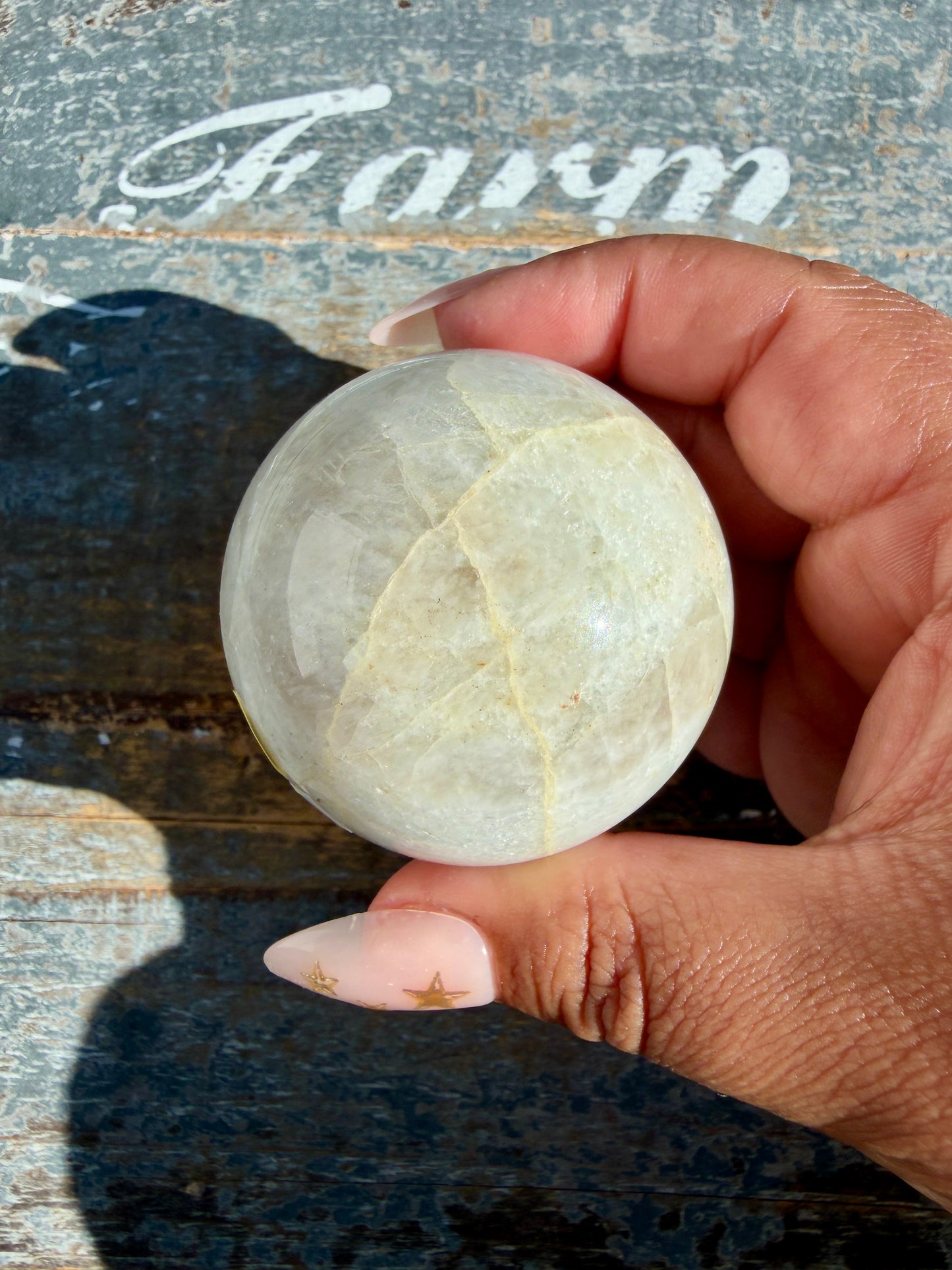 Gorgeous White Moonstone Sphere | India | Opt W