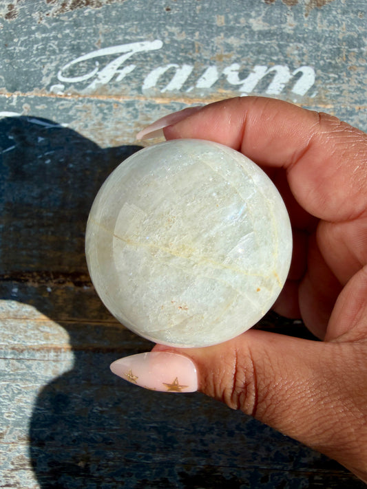 Gorgeous White Moonstone Sphere | India | Opt W