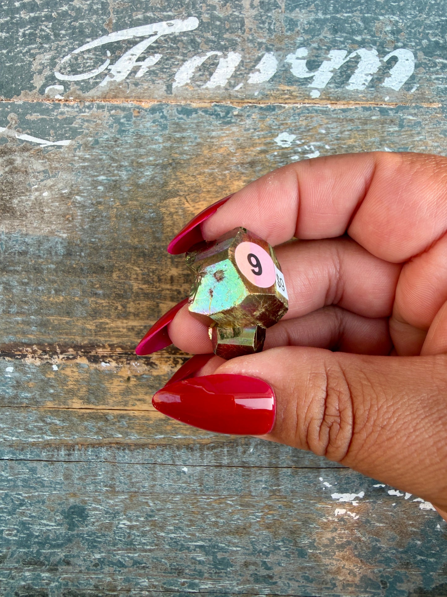 Gorgeous Cubic Pyrite with Natural Rainbow Iridescence from Indonesia | Opt 9