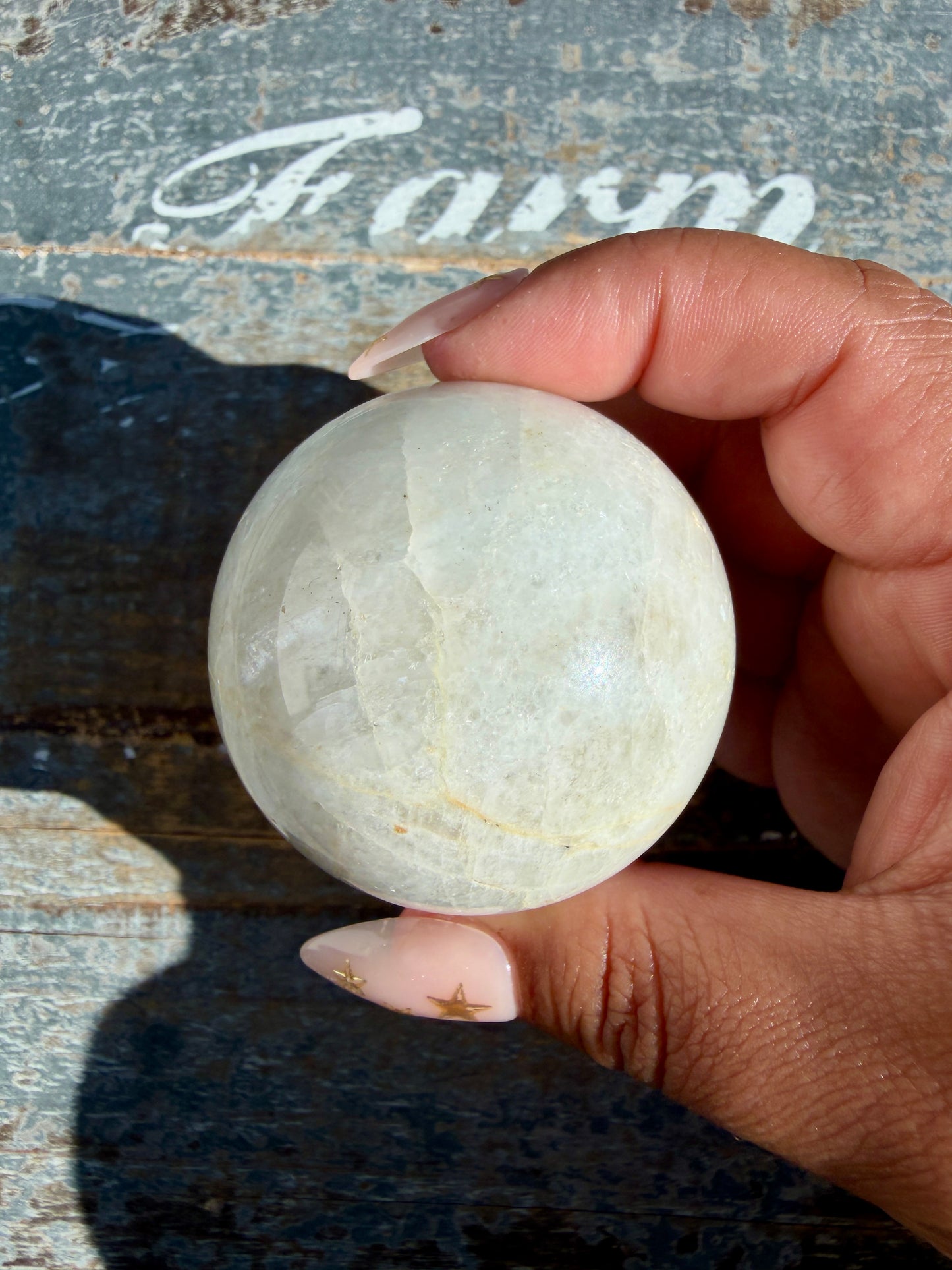 Gorgeous White Moonstone Sphere | India | Opt W