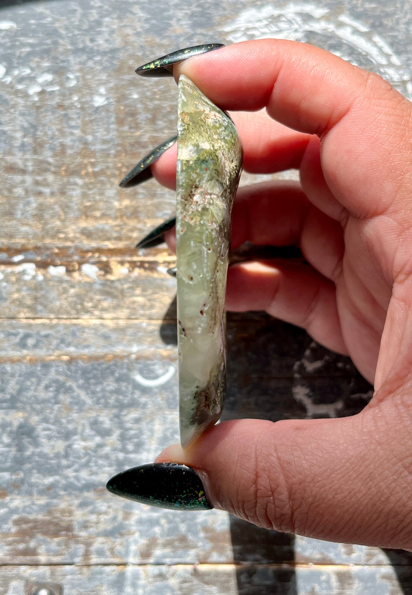 Gorgeous AAA Prehnite Polished Slab from Australia *Tucson Gem Show Exclusive*