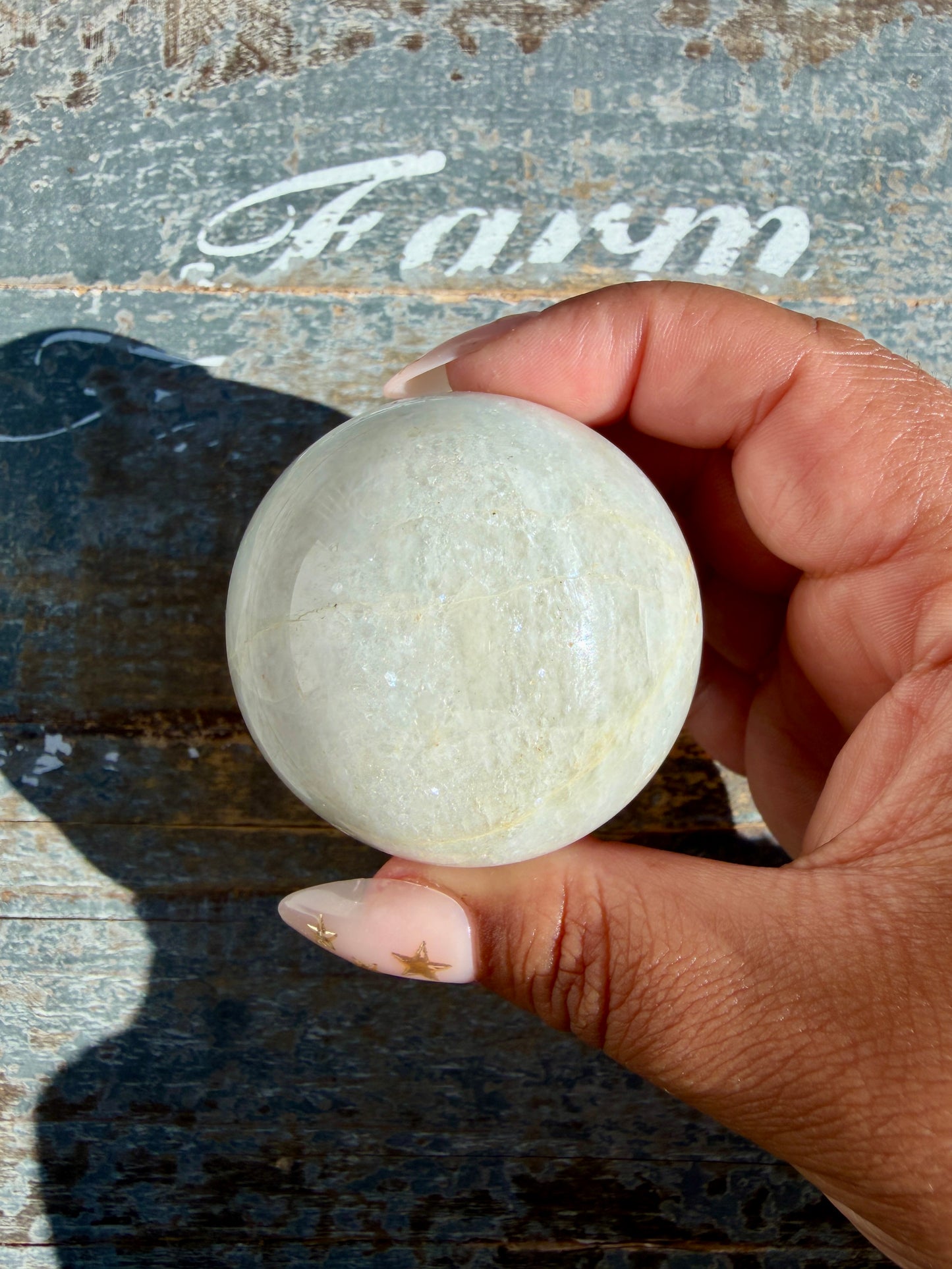Gorgeous White Moonstone Sphere | India | Opt W