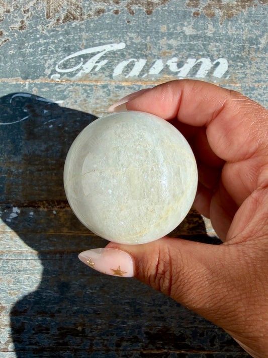 Gorgeous White Moonstone Sphere | India | Opt W
