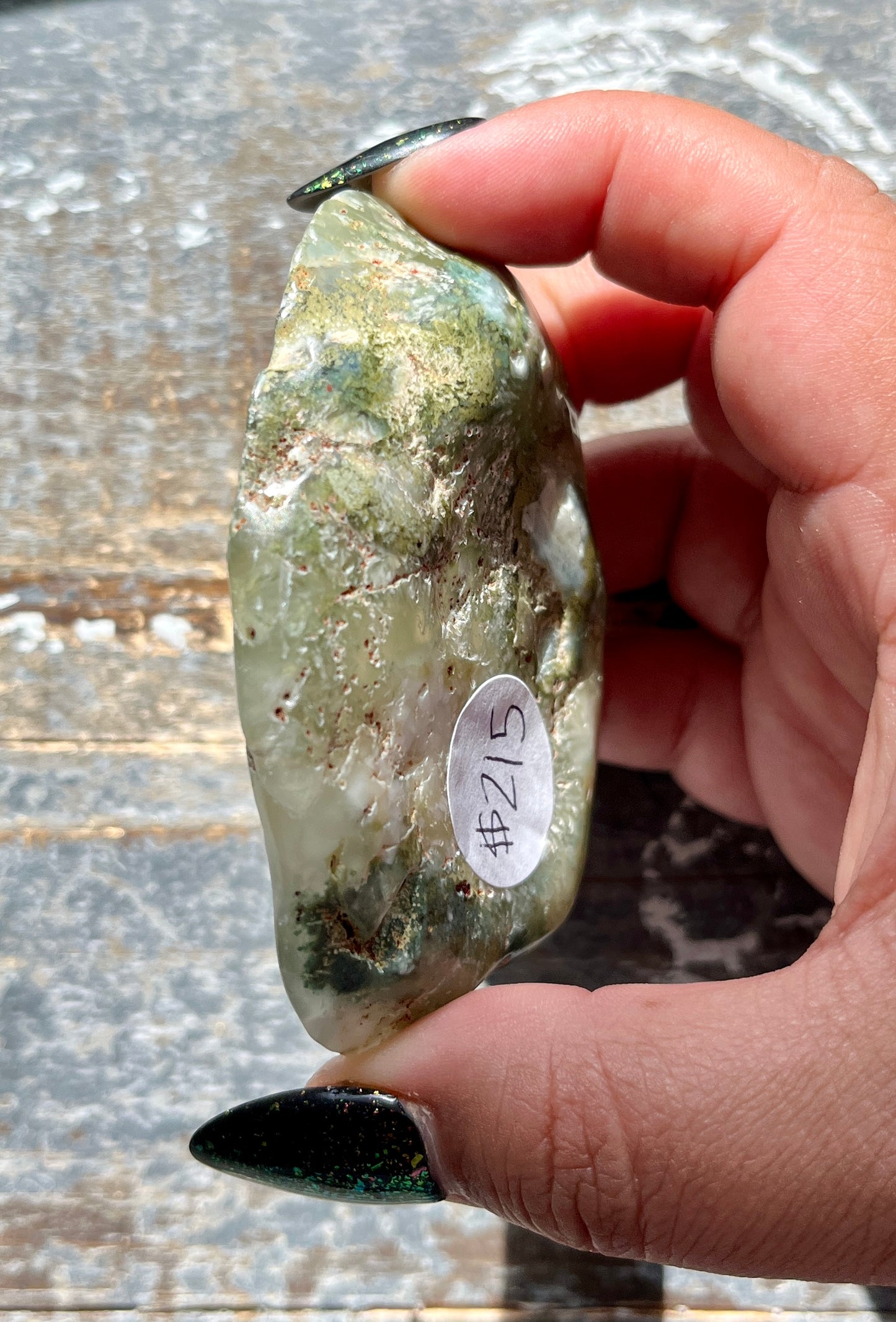 Gorgeous AAA Prehnite Polished Slab from Australia *Tucson Gem Show Exclusive*