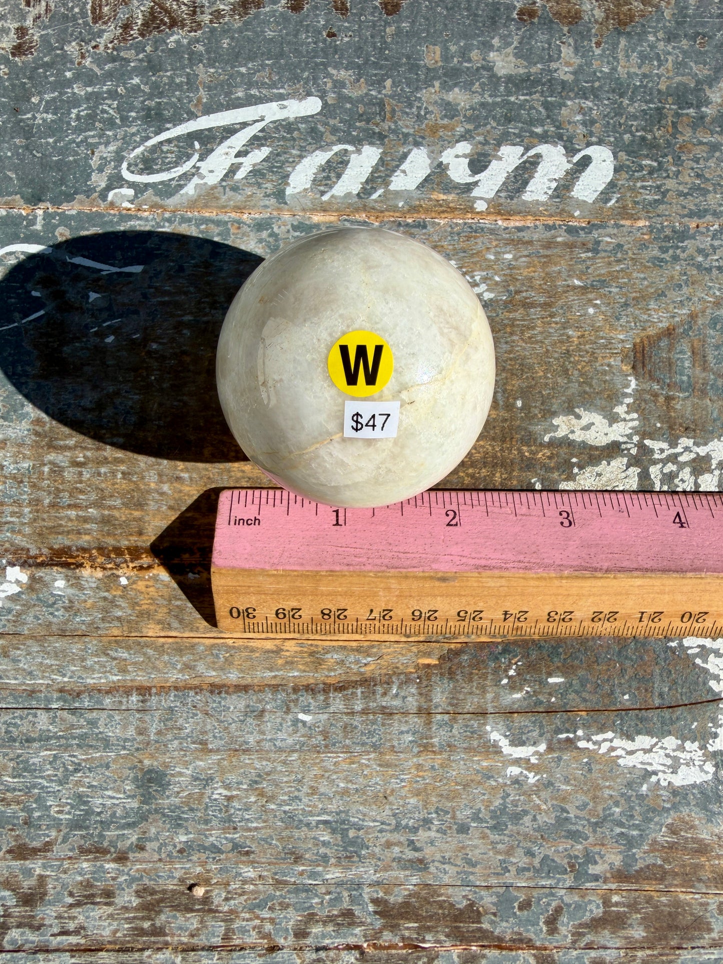 Gorgeous White Moonstone Sphere | India | Opt W