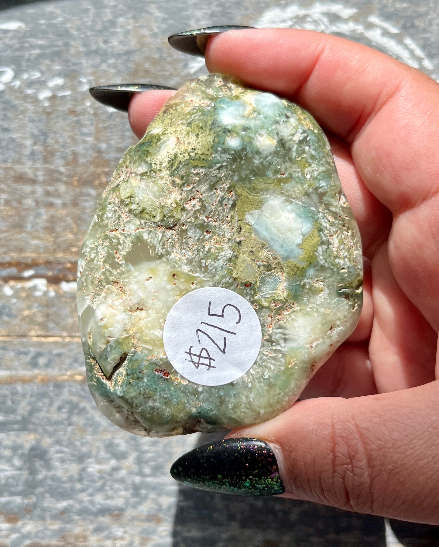 Gorgeous AAA Prehnite Polished Slab from Australia *Tucson Gem Show Exclusive*