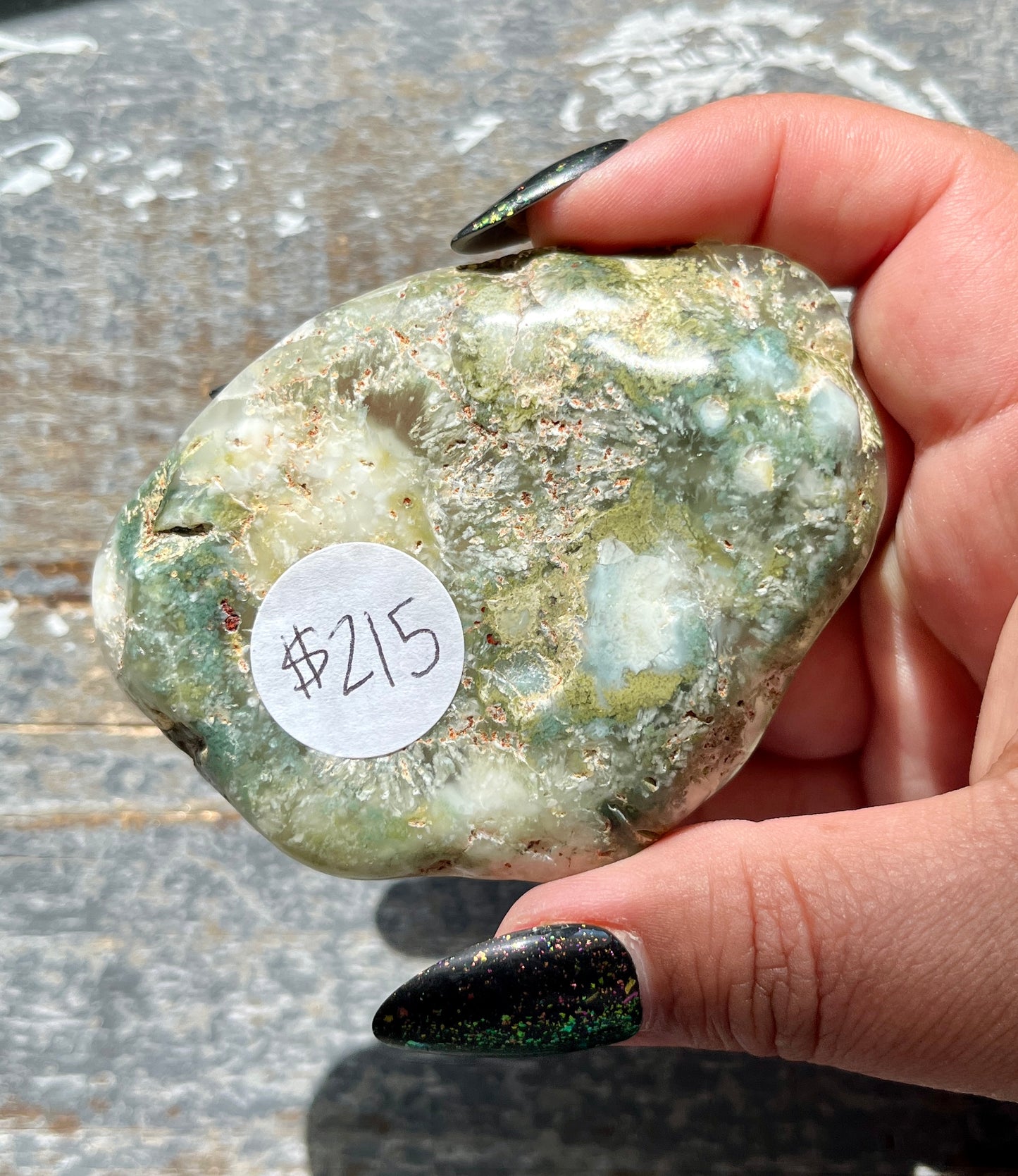 Gorgeous AAA Prehnite Polished Slab from Australia *Tucson Gem Show Exclusive*