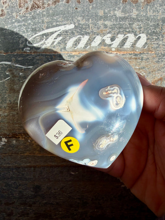 Gorgeous Orca Agate Heart | Madagascar | Opt F