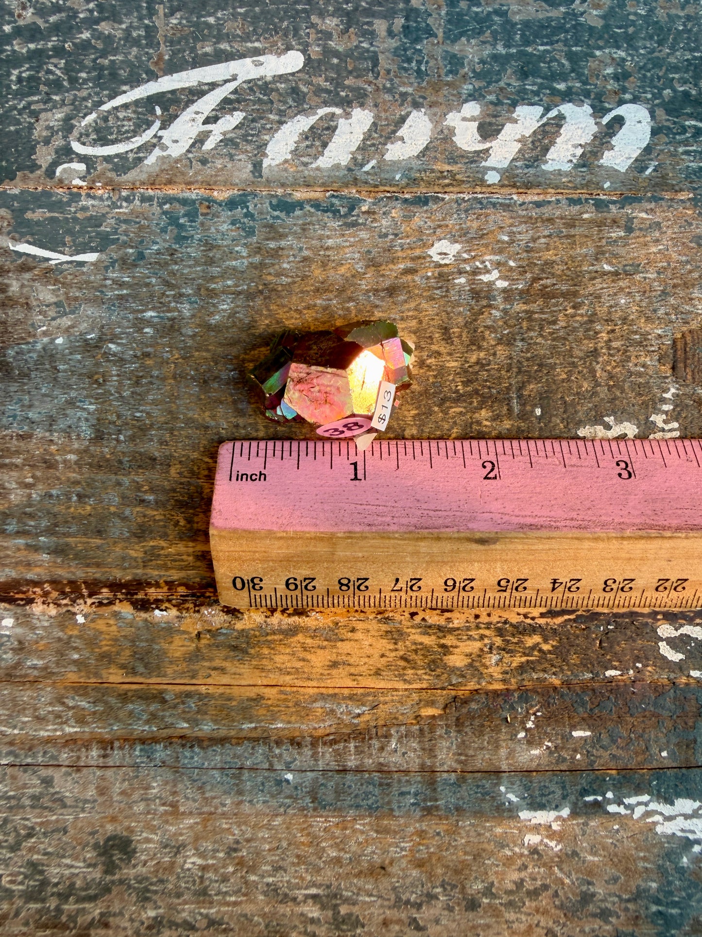Gorgeous Cubic Pyrite with Natural Rainbow Iridescence from Indonesia | Opt 38