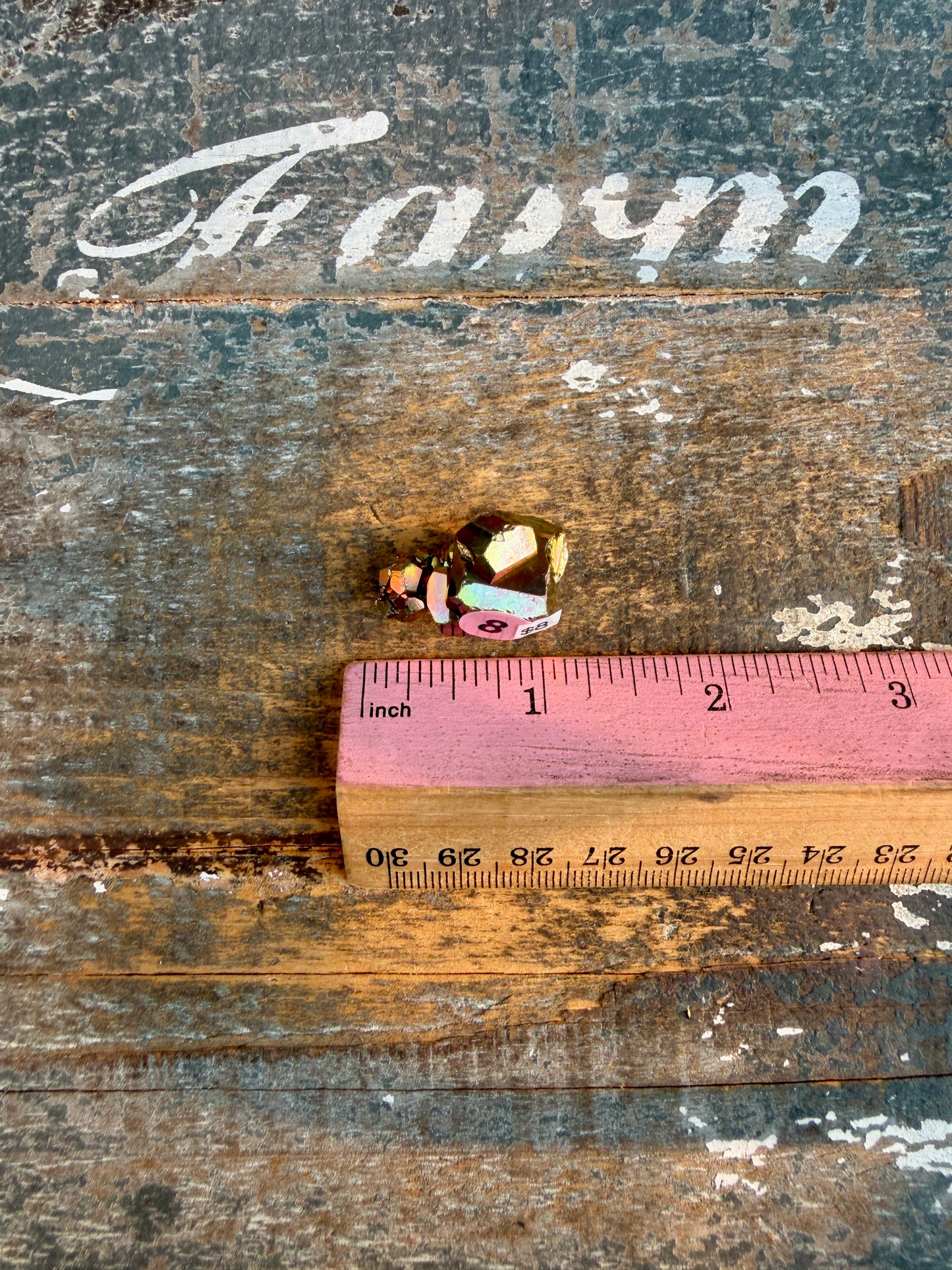 Gorgeous Cubic Pyrite with Natural Rainbow Iridescence from Indonesia | Opt 8