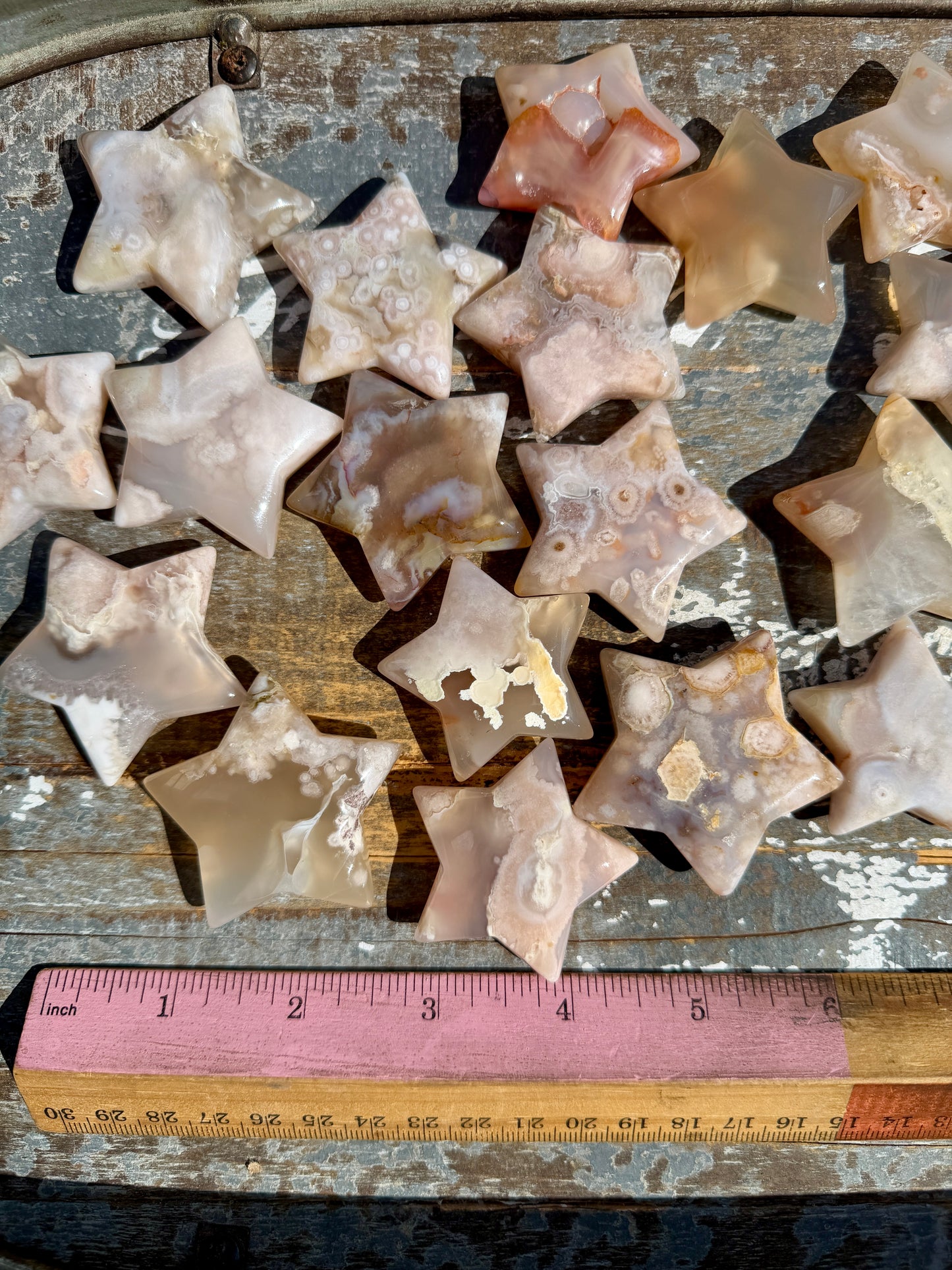 One (1) Beautiful Flower Agate Star Carving | Madagascar | Intuitively Chosen