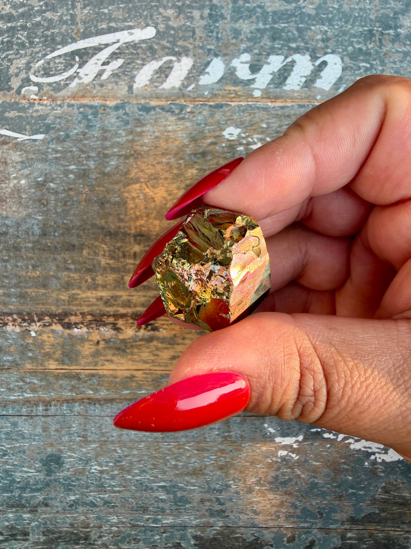 Gorgeous Cubic Pyrite with Natural Rainbow Iridescence from Indonesia | Opt 4
