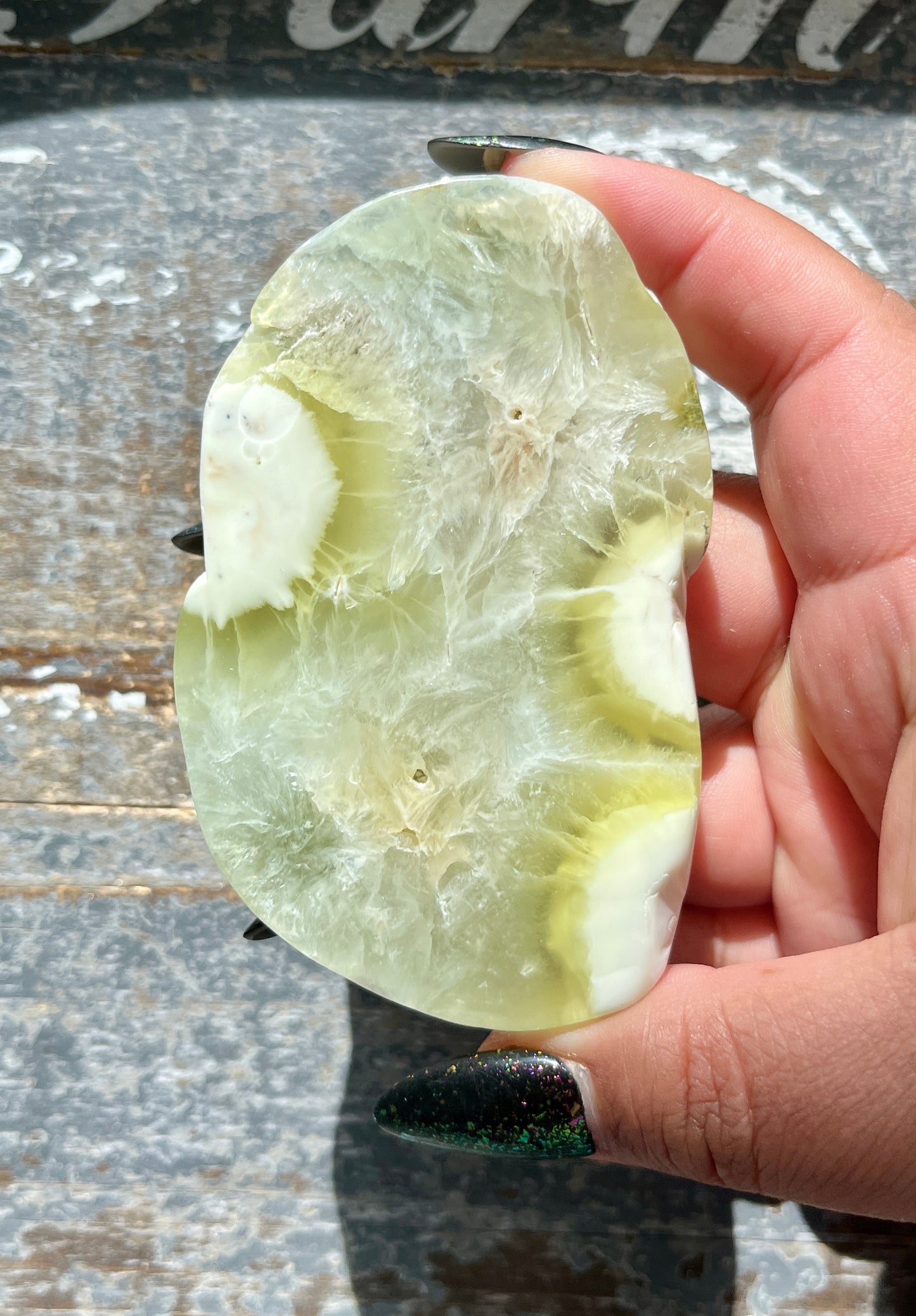 Gorgeous AAA Prehnite Polished Slab from Australia *Tucson Gem Show Exclusive*