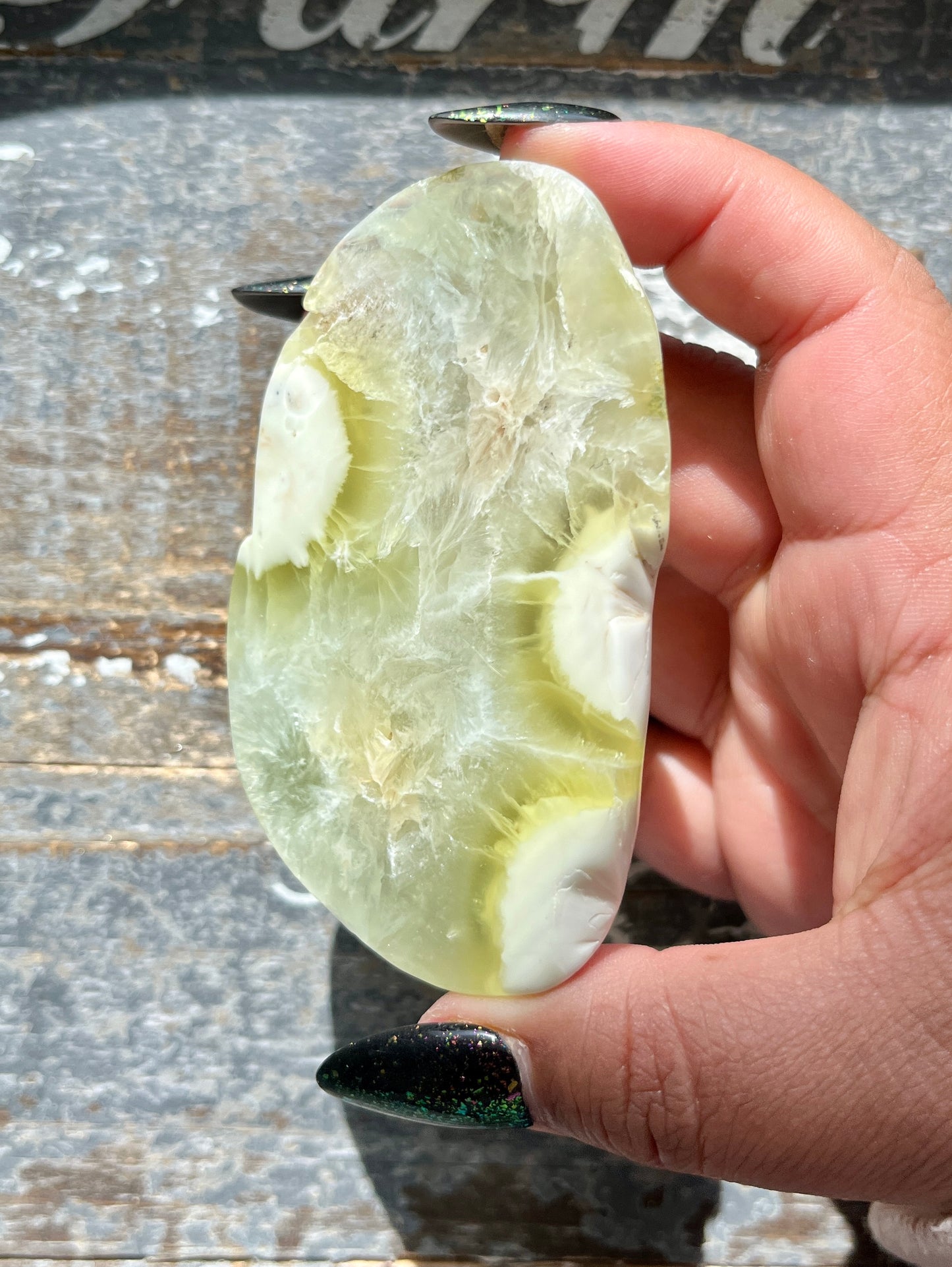 Gorgeous AAA Prehnite Polished Slab from Australia *Tucson Gem Show Exclusive*