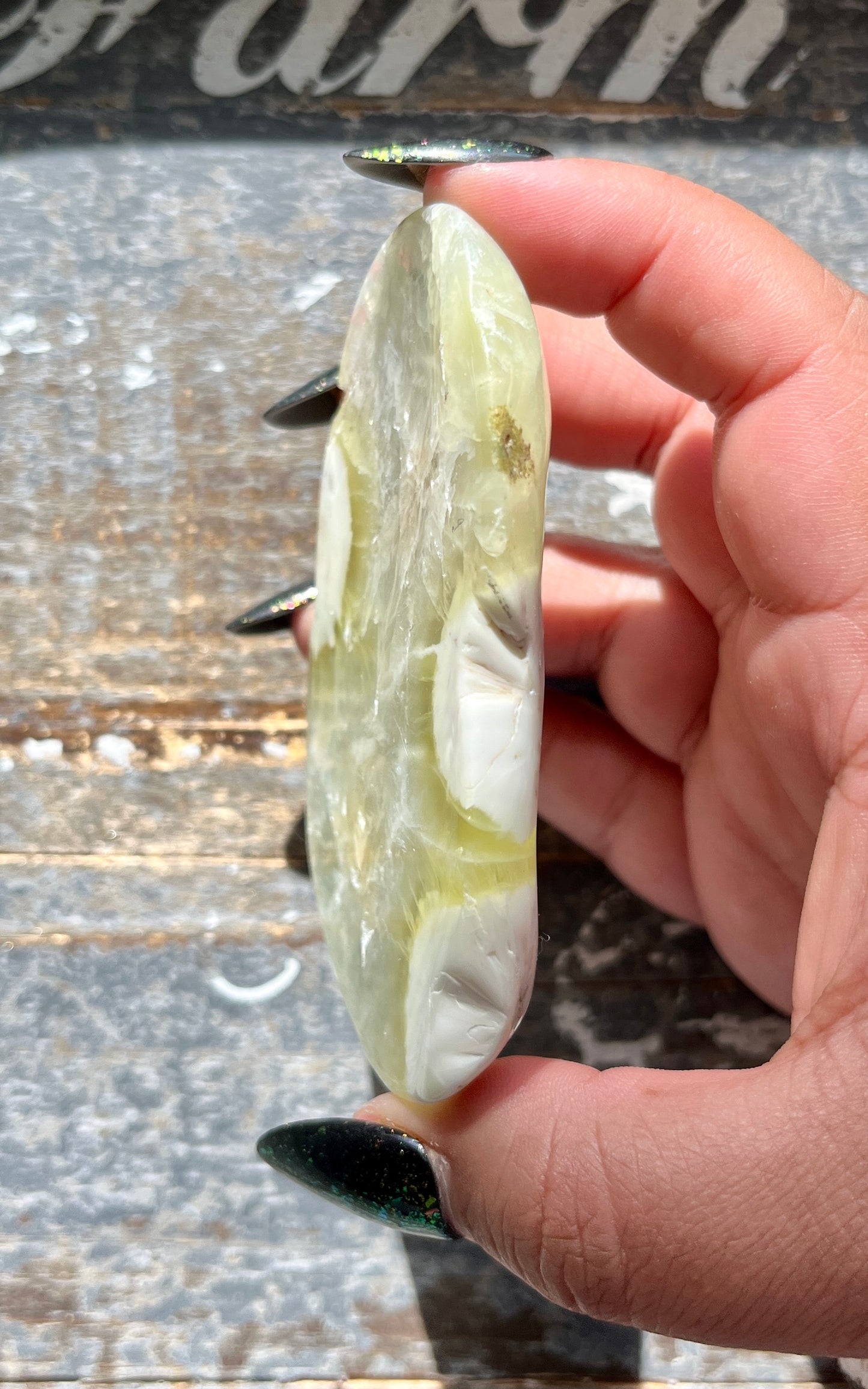 Gorgeous AAA Prehnite Polished Slab from Australia *Tucson Gem Show Exclusive*