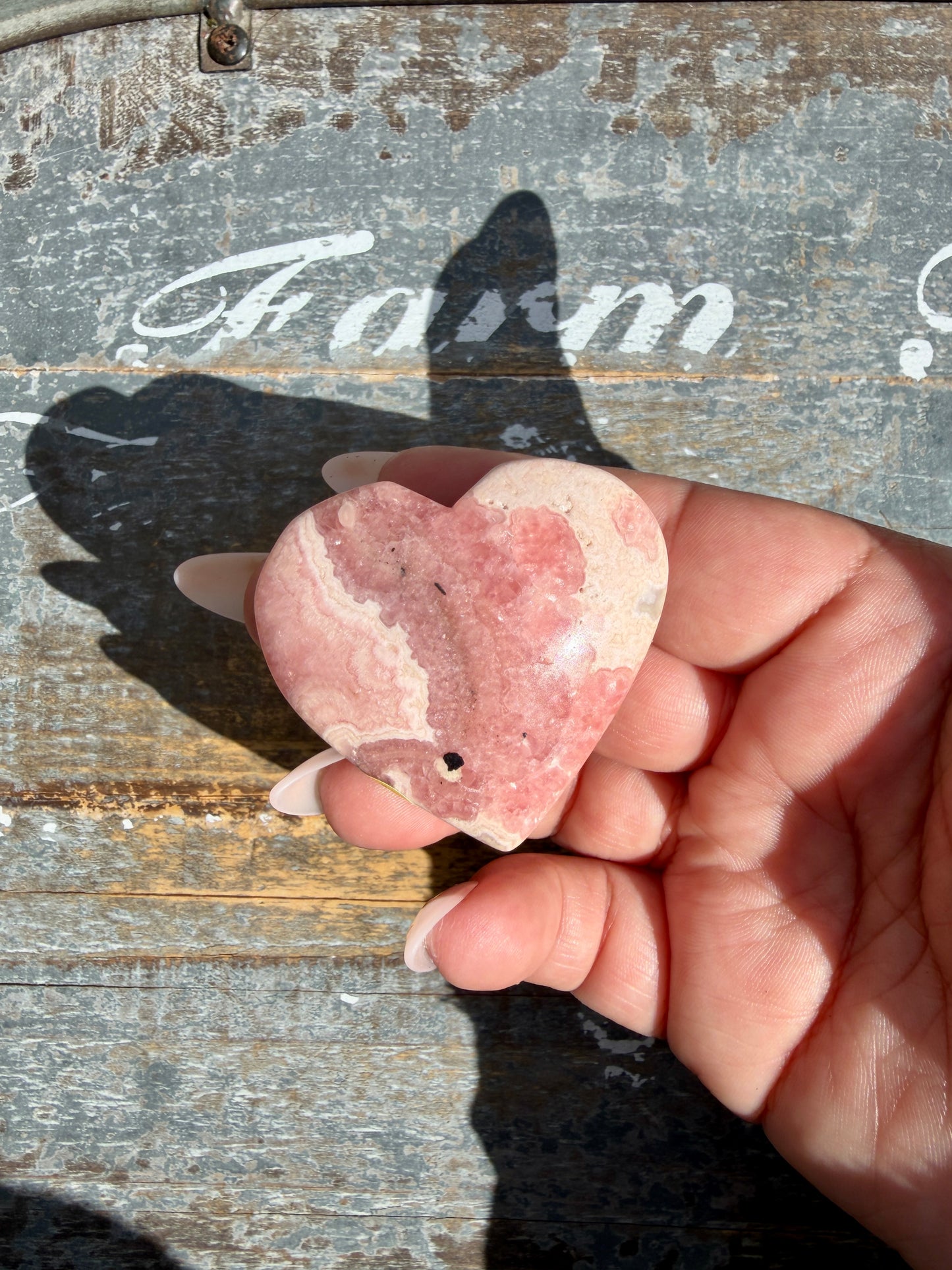 Gorgeous Rhodochrosite Heart | Argentina | Opt Q