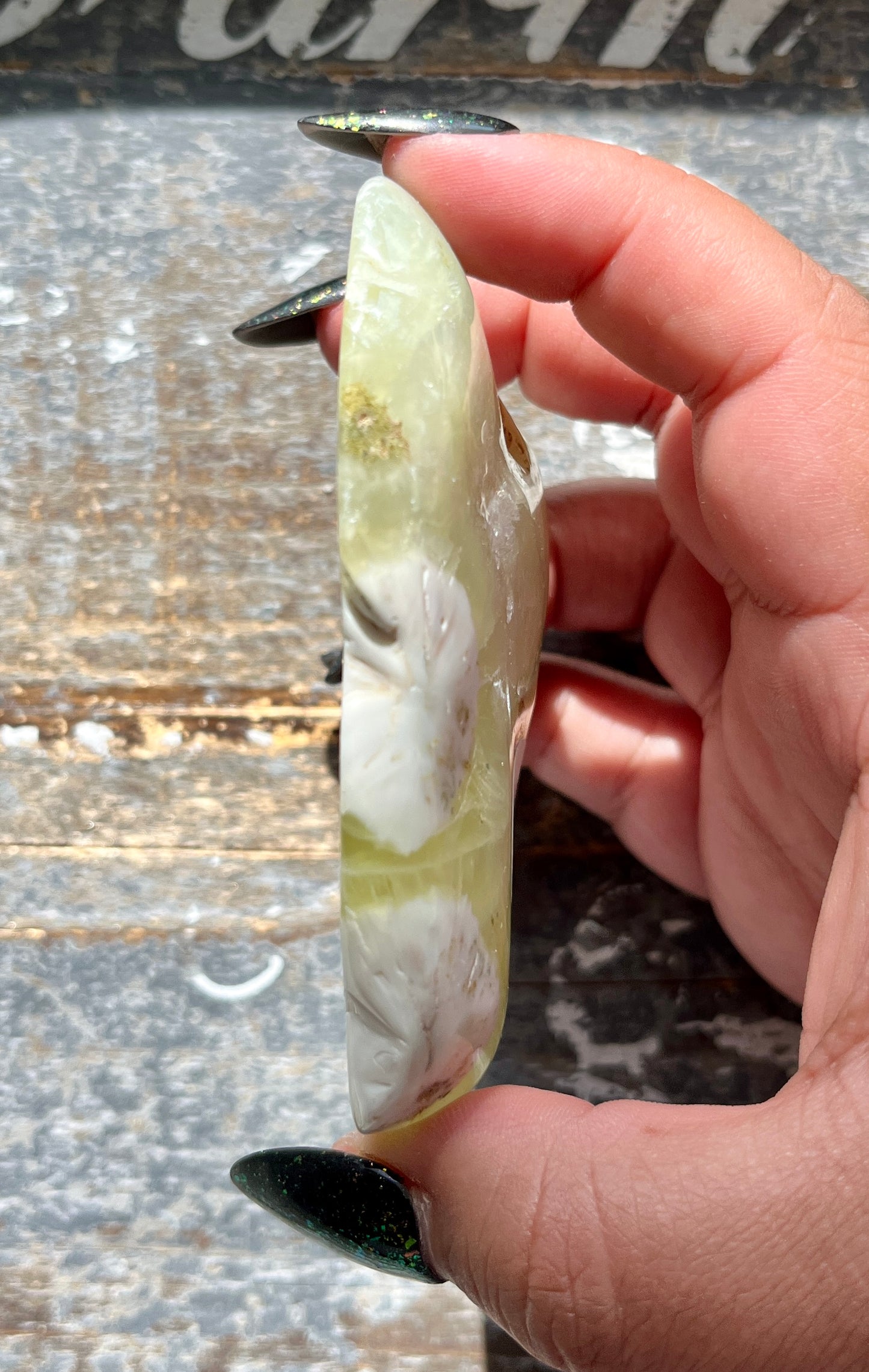 Gorgeous AAA Prehnite Polished Slab from Australia *Tucson Gem Show Exclusive*