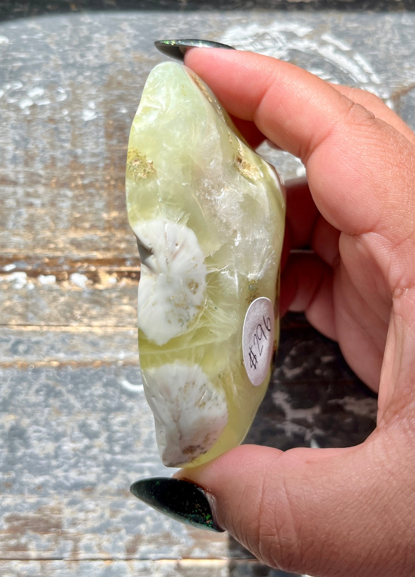 Gorgeous AAA Prehnite Polished Slab from Australia *Tucson Gem Show Exclusive*