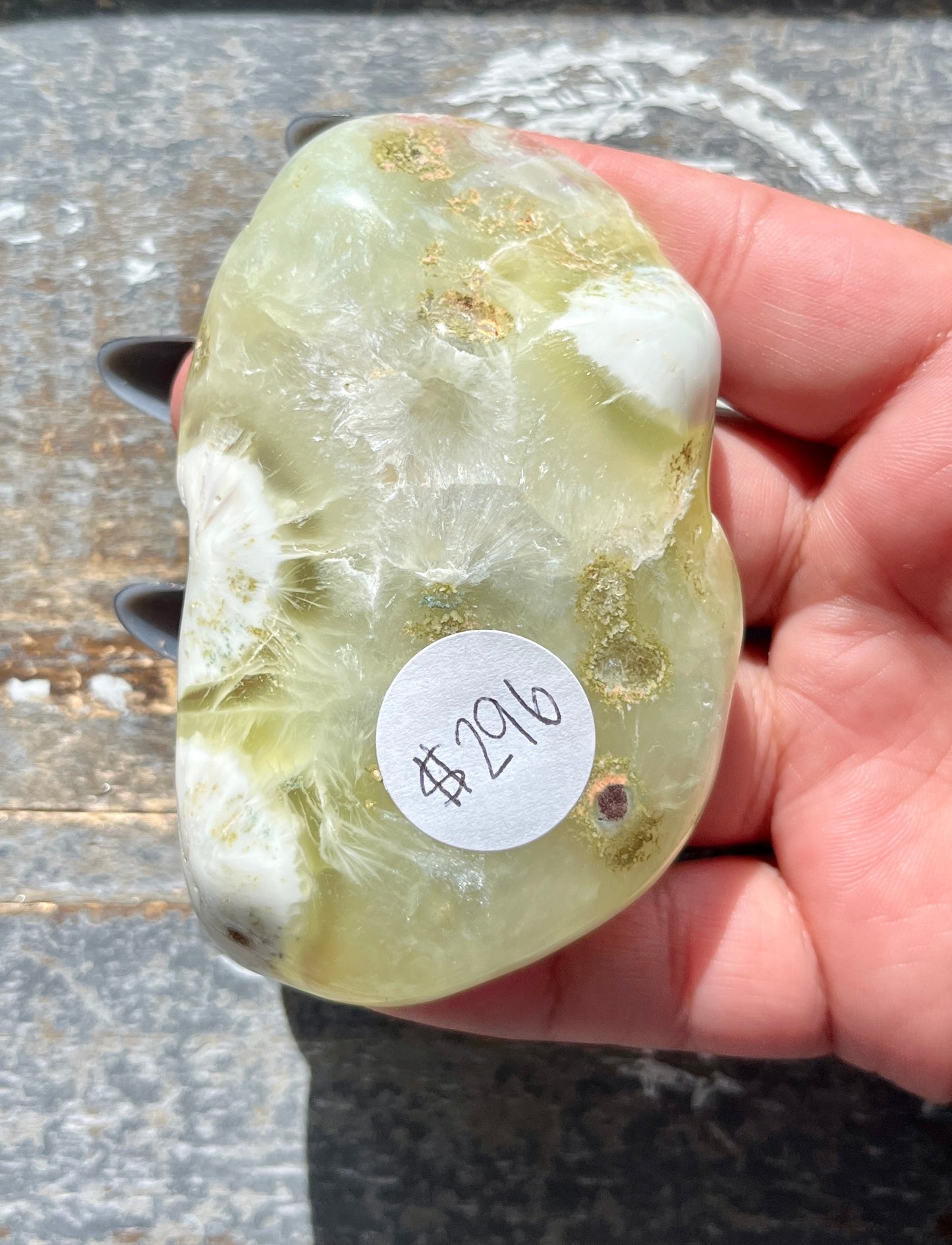 Gorgeous AAA Prehnite Polished Slab from Australia *Tucson Gem Show Exclusive*