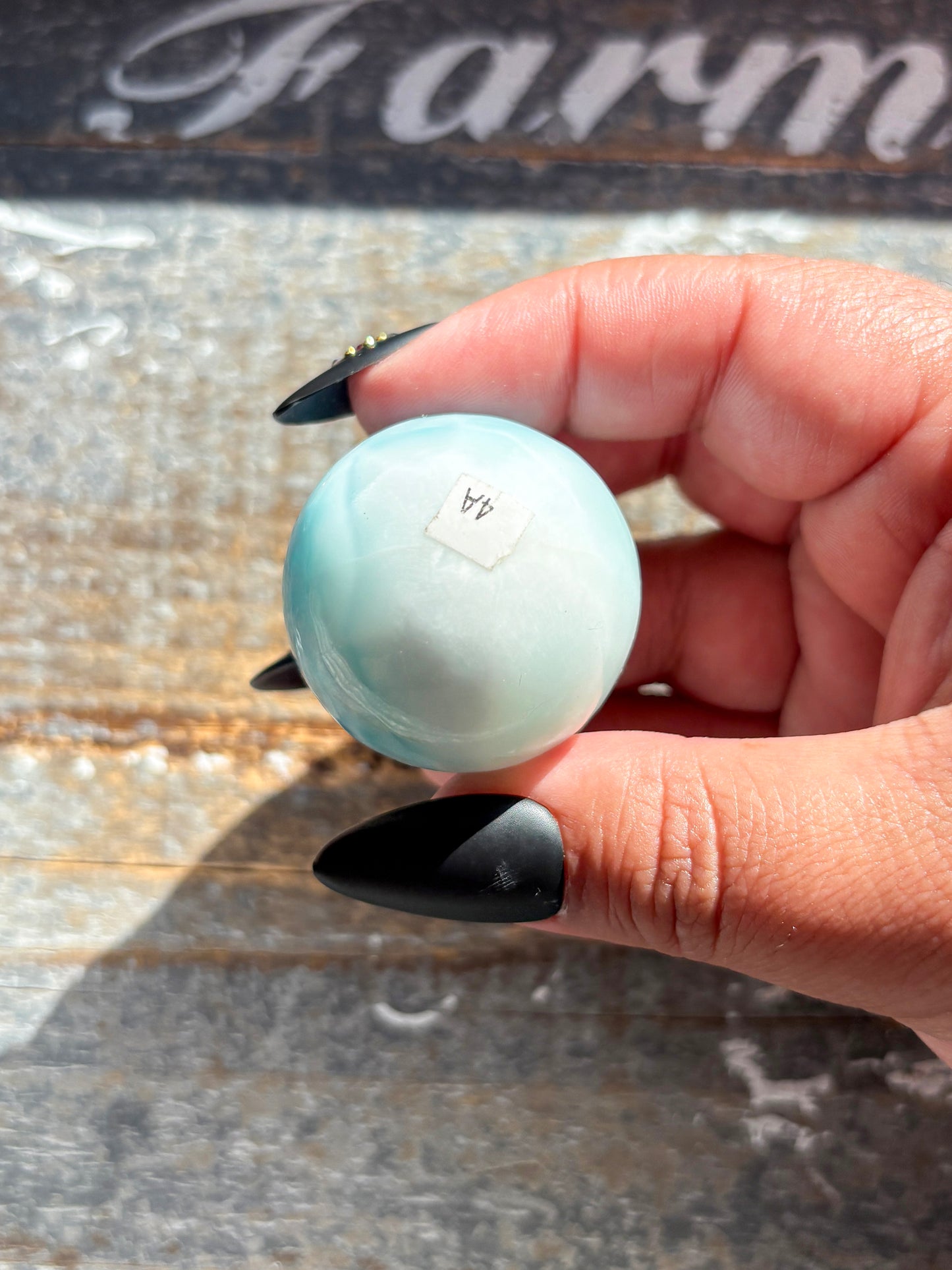 Rare AAA Grade Larimar Sphere – Handpicked from the Dominican Republic