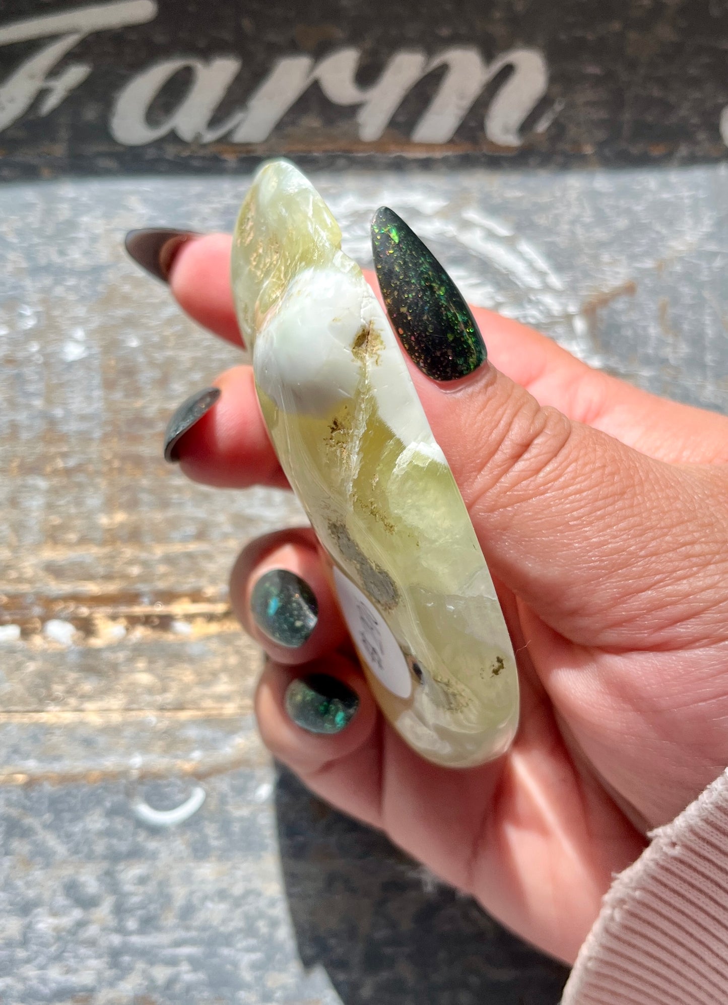 Gorgeous AAA Prehnite Polished Slab from Australia *Tucson Gem Show Exclusive*