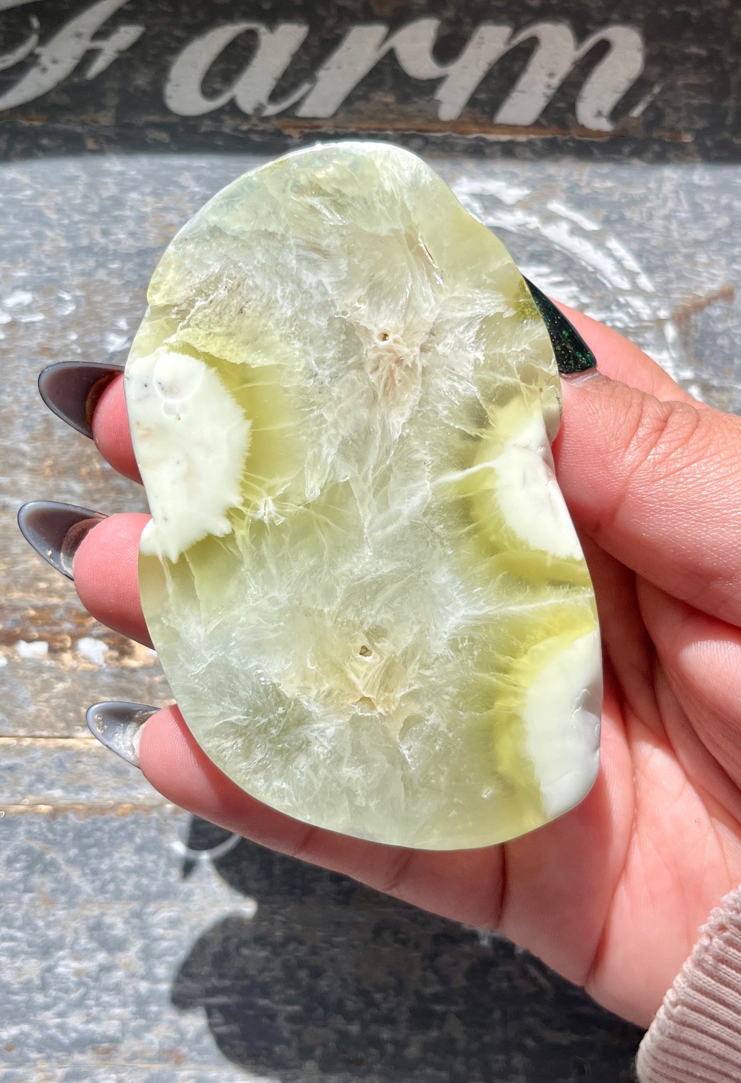 Gorgeous AAA Prehnite Polished Slab from Australia *Tucson Gem Show Exclusive*