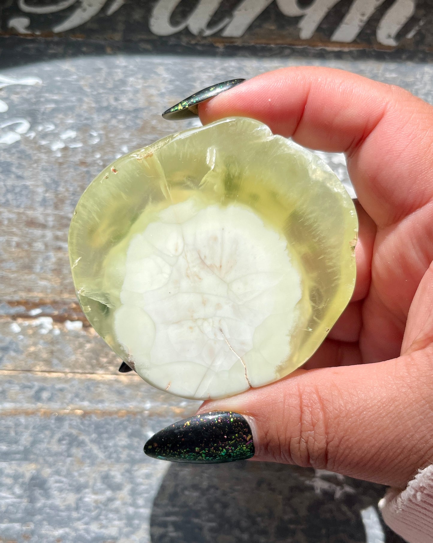 Gorgeous AAA Prehnite Polished Slab from Australia *Tucson Gem Show Exclusive*