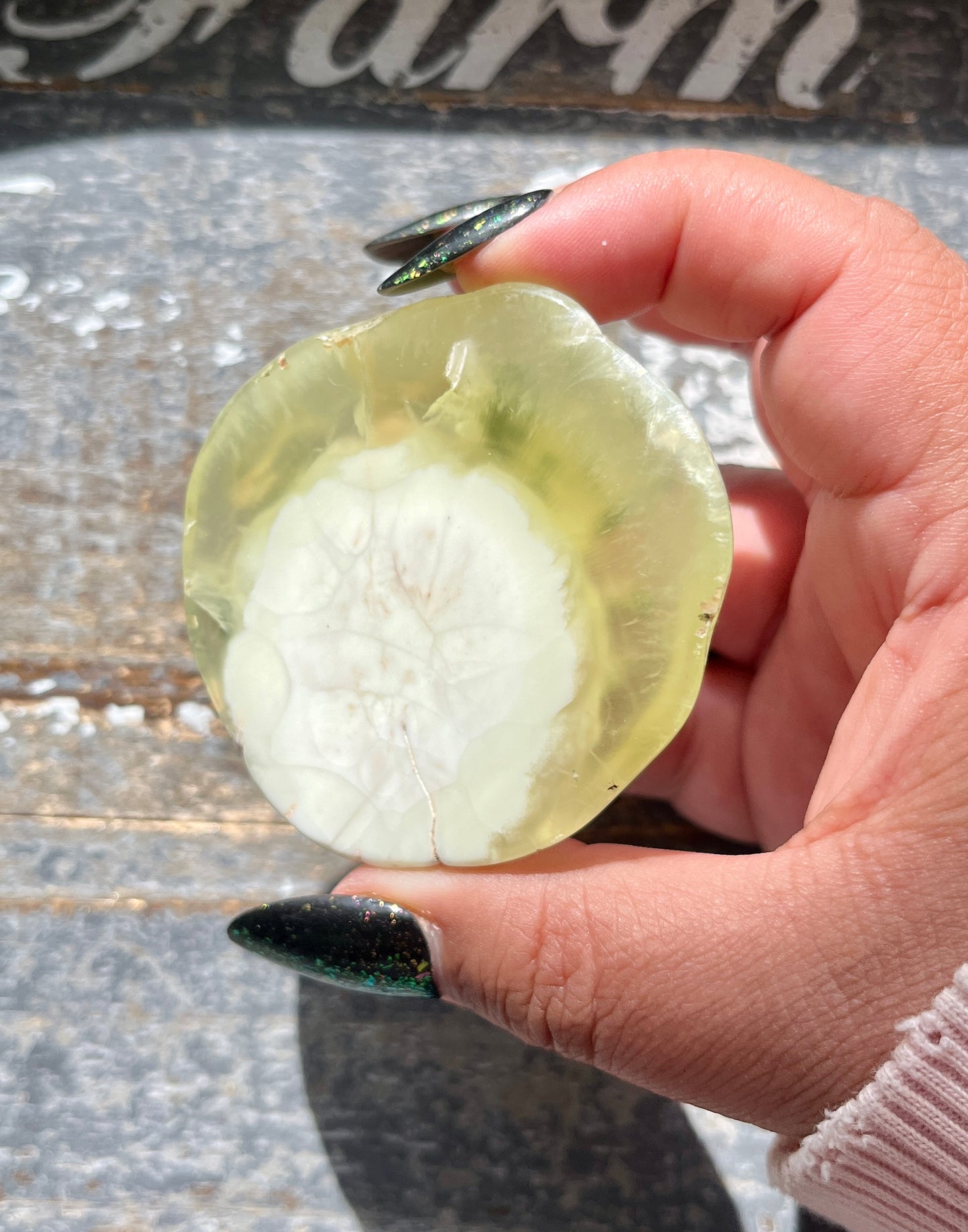 Gorgeous AAA Prehnite Polished Slab from Australia *Tucson Gem Show Exclusive*