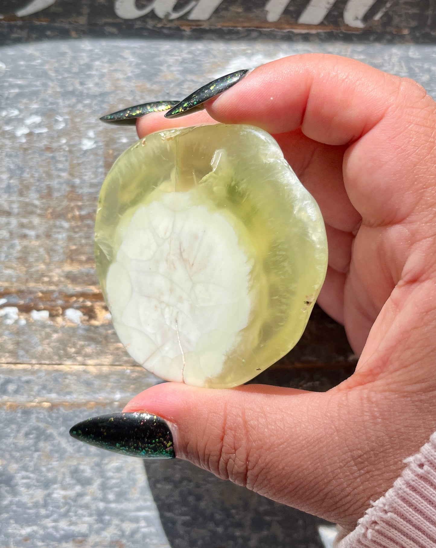 Gorgeous AAA Prehnite Polished Slab from Australia *Tucson Gem Show Exclusive*