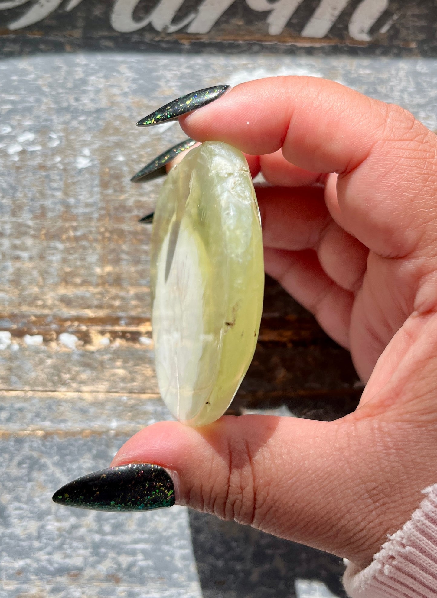 Gorgeous AAA Prehnite Polished Slab from Australia *Tucson Gem Show Exclusive*