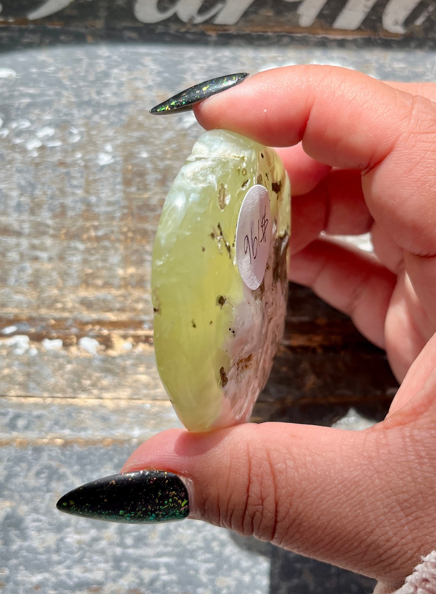 Gorgeous AAA Prehnite Polished Slab from Australia *Tucson Gem Show Exclusive*